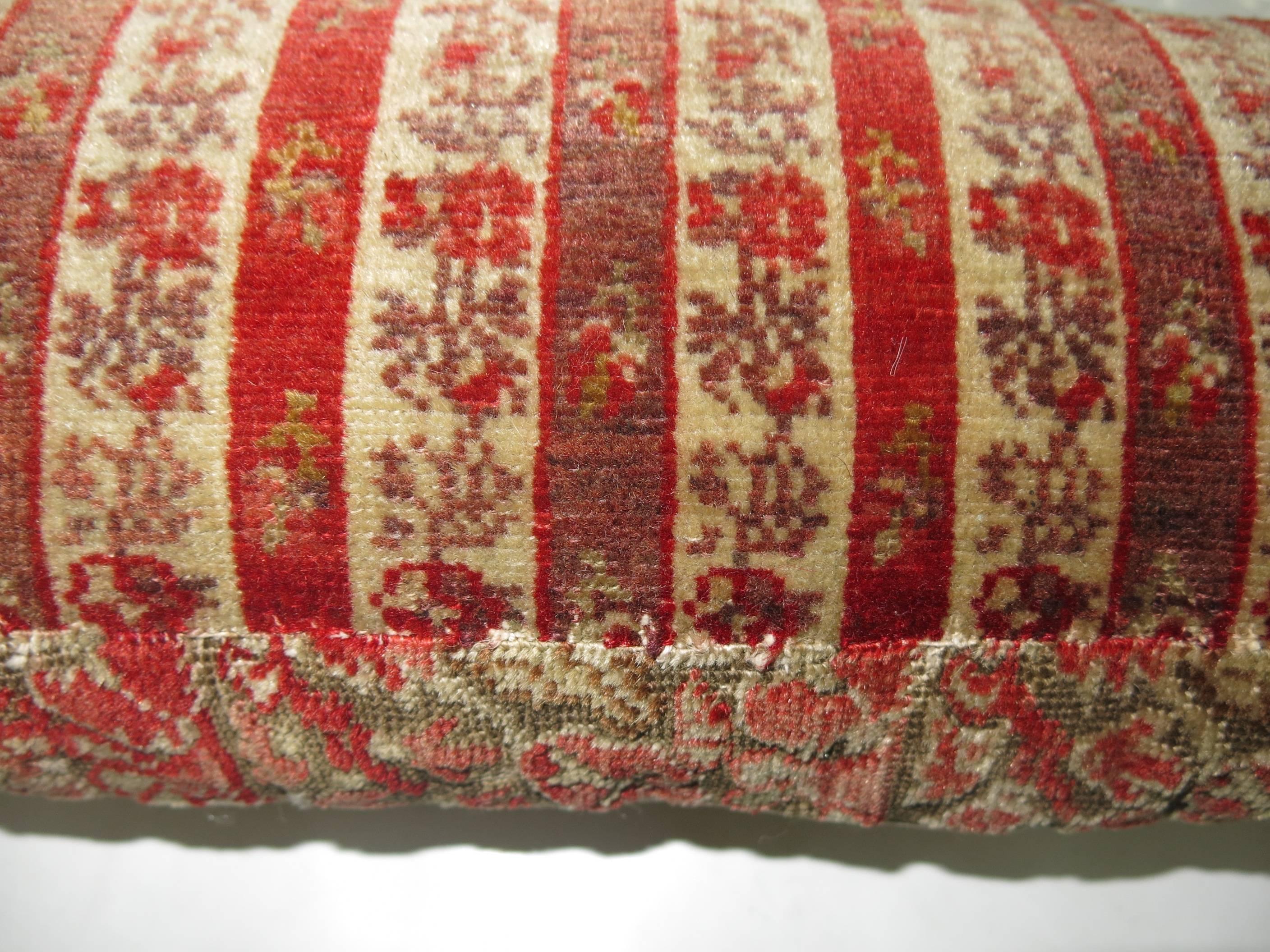 Silk Turkish Bolster Pillow Fragment from the 18th Century 3