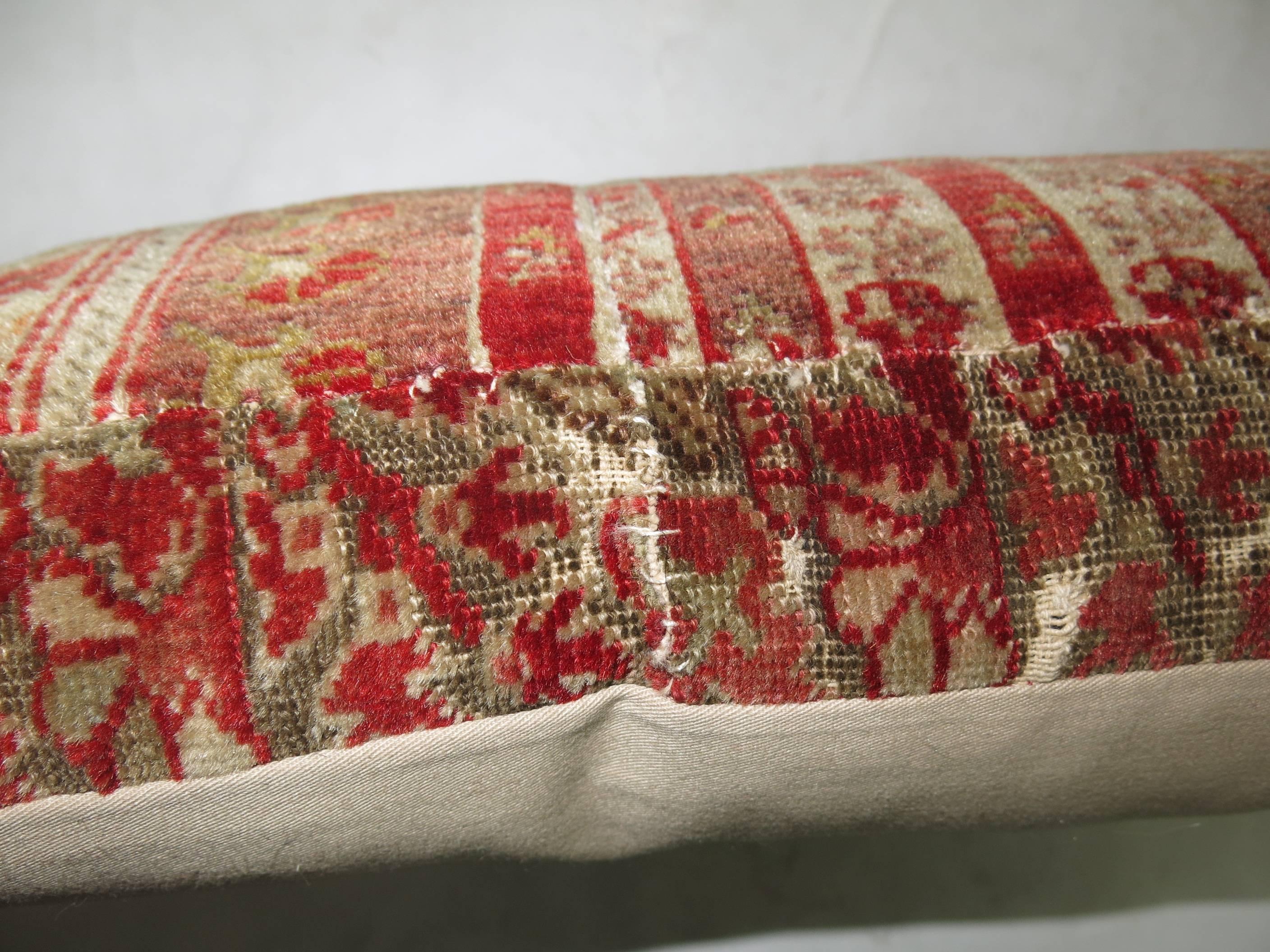 Silk Turkish Bolster Pillow Fragment from the 18th Century 4