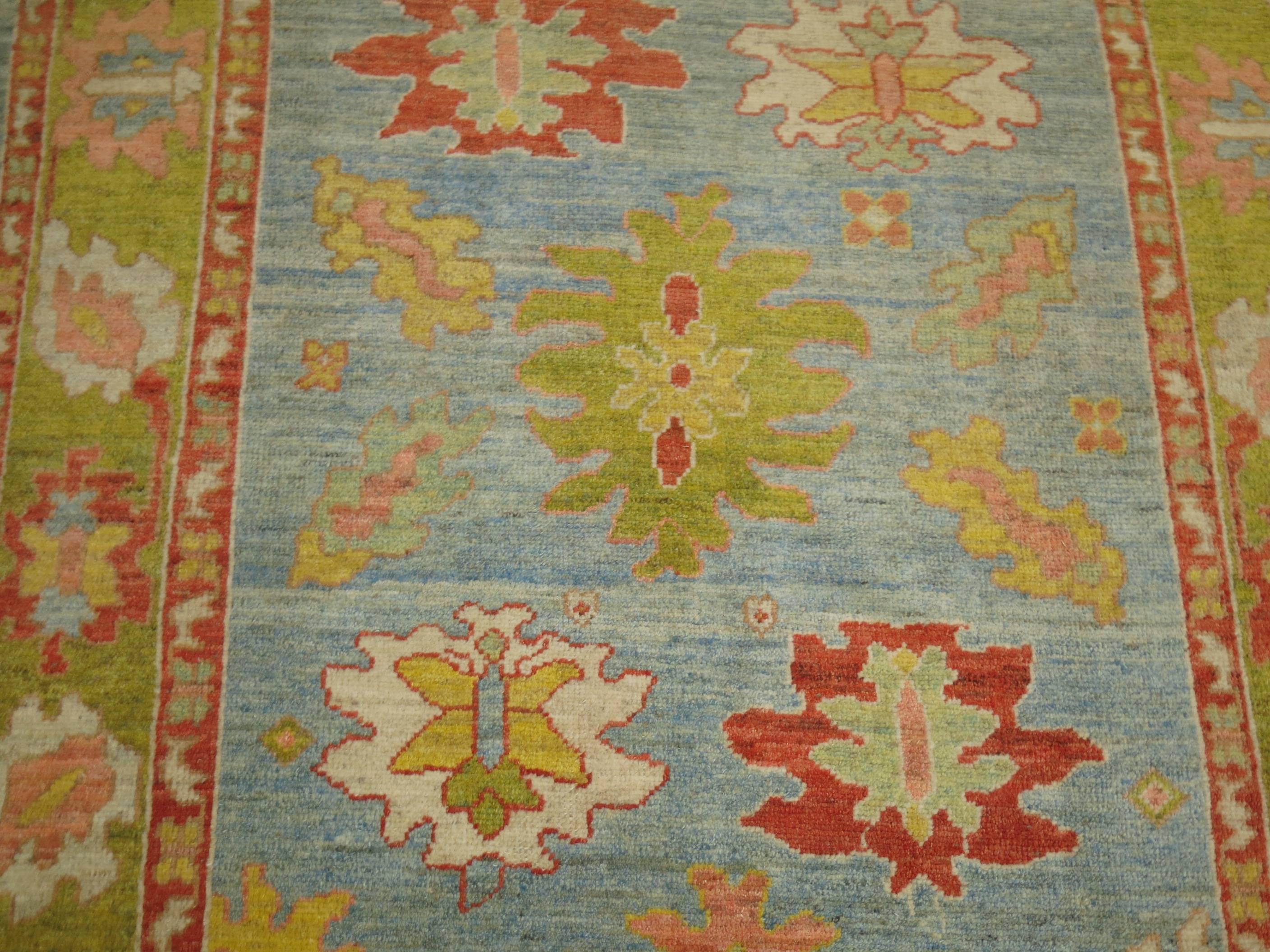 Bohemian Turkish Oushak Carpet