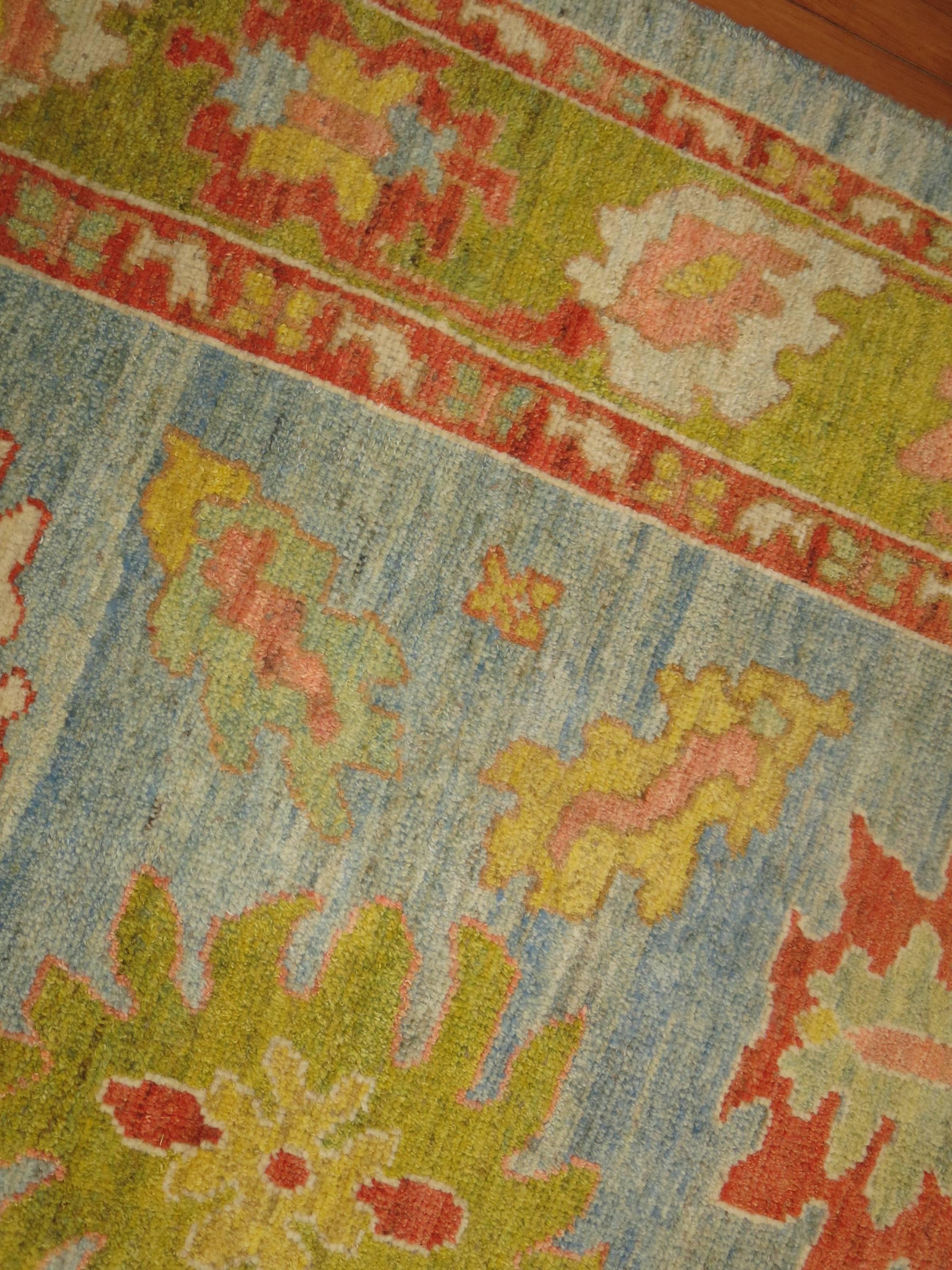Turkish Oushak Carpet In Excellent Condition In New York, NY