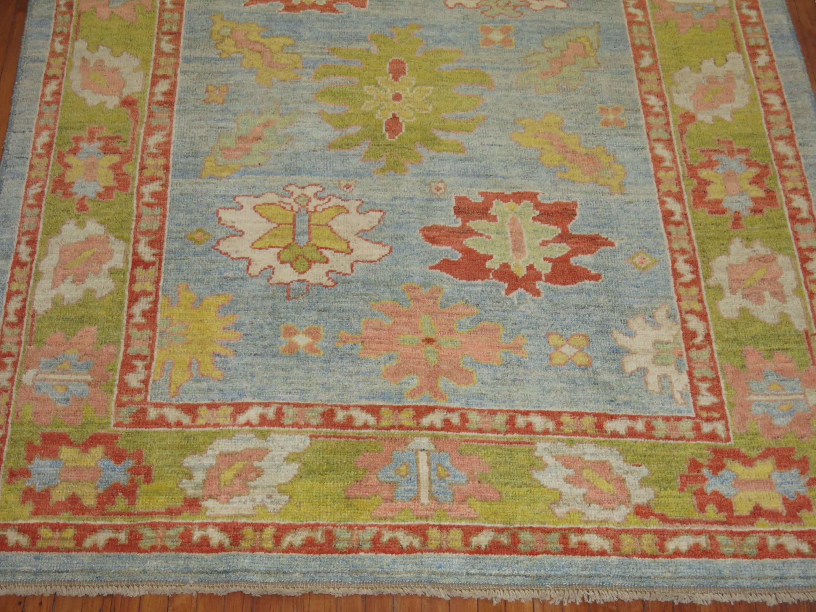 Wool Turkish Oushak Carpet