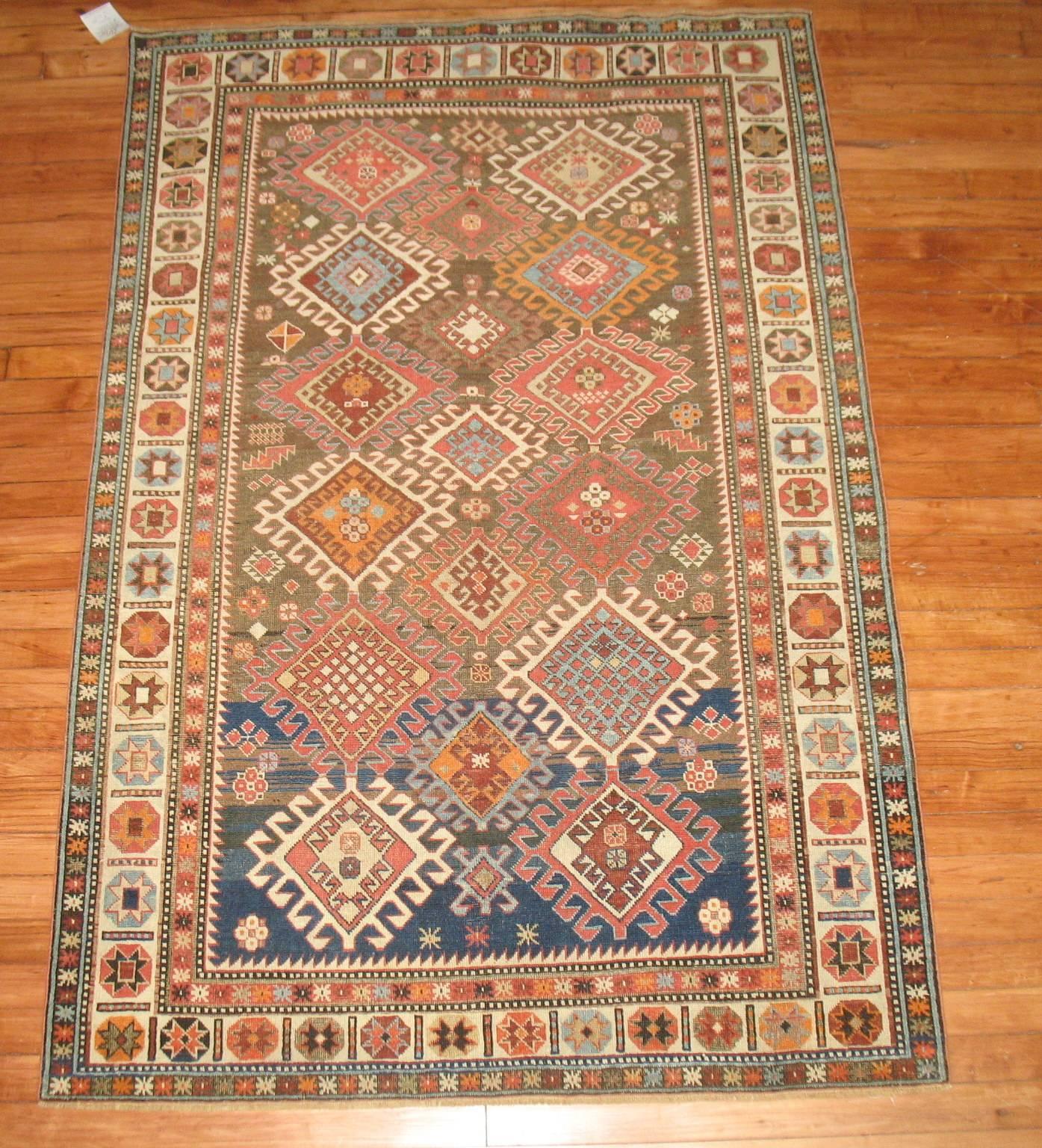 Decorative Antique Shirvan Caucasian Rug 1