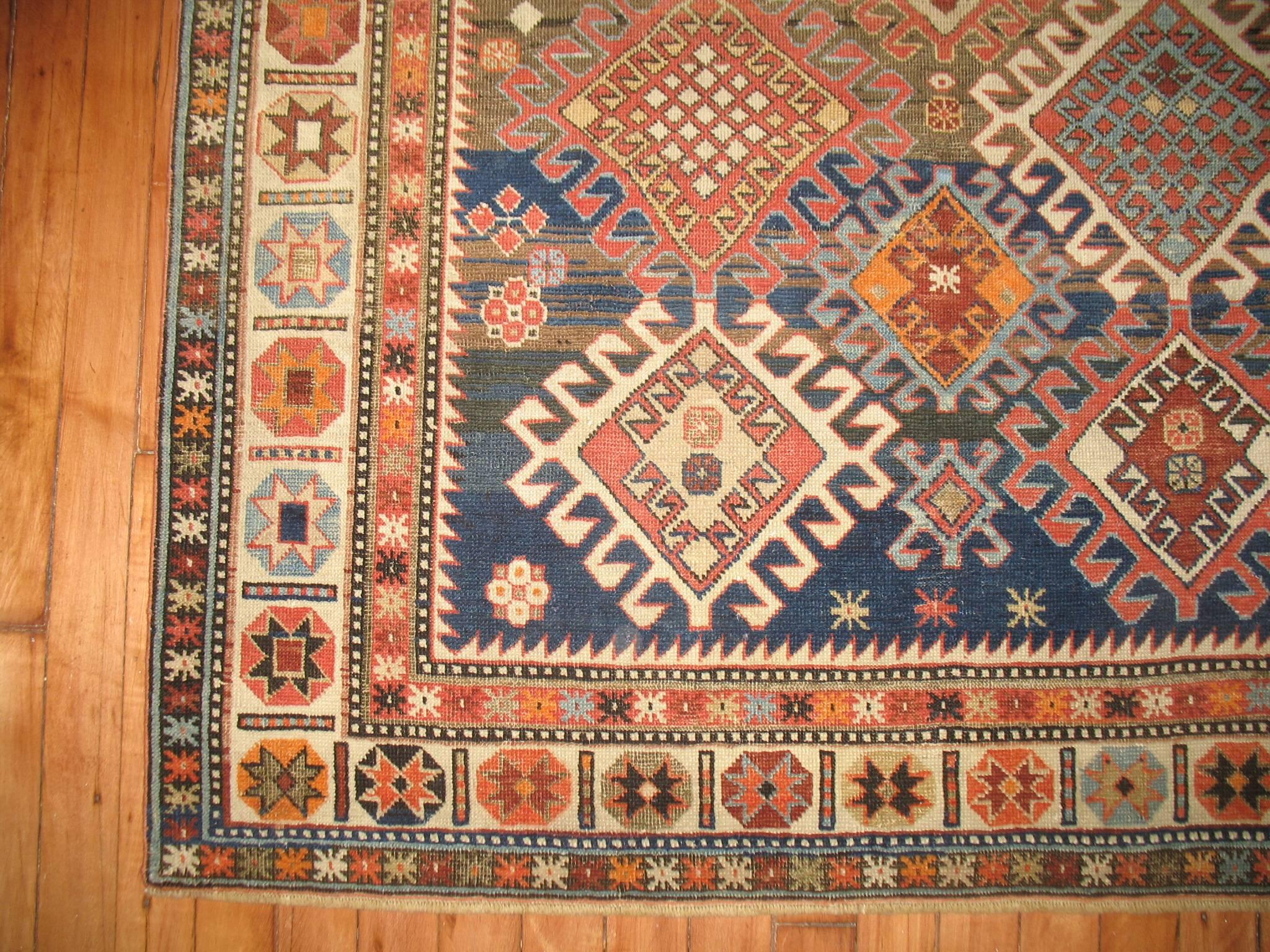 Wool Decorative Antique Shirvan Caucasian Rug