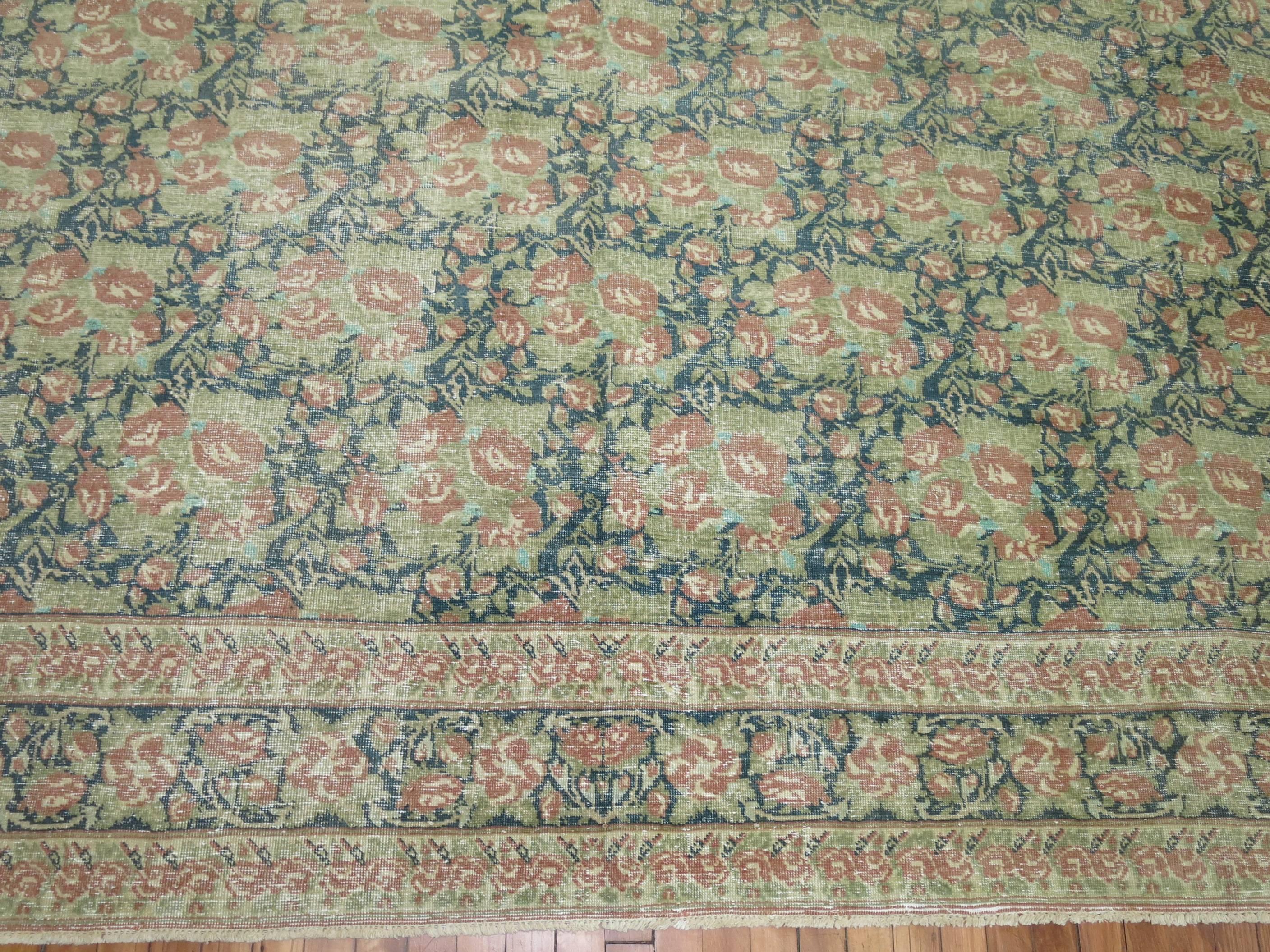 Hand-Knotted Vintage European Carpet For Sale