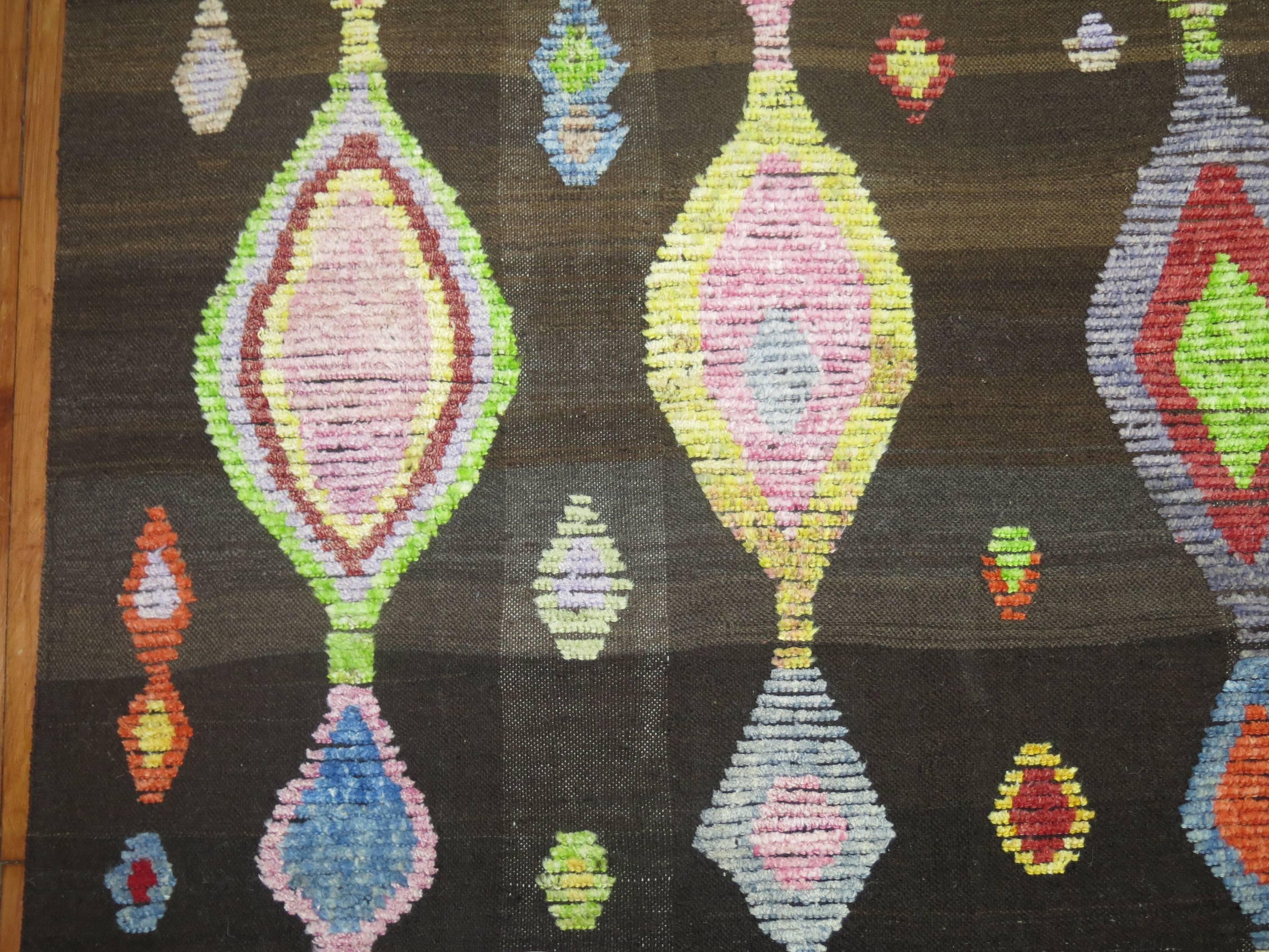 Turkish Kilim Composition Tulu Carpet