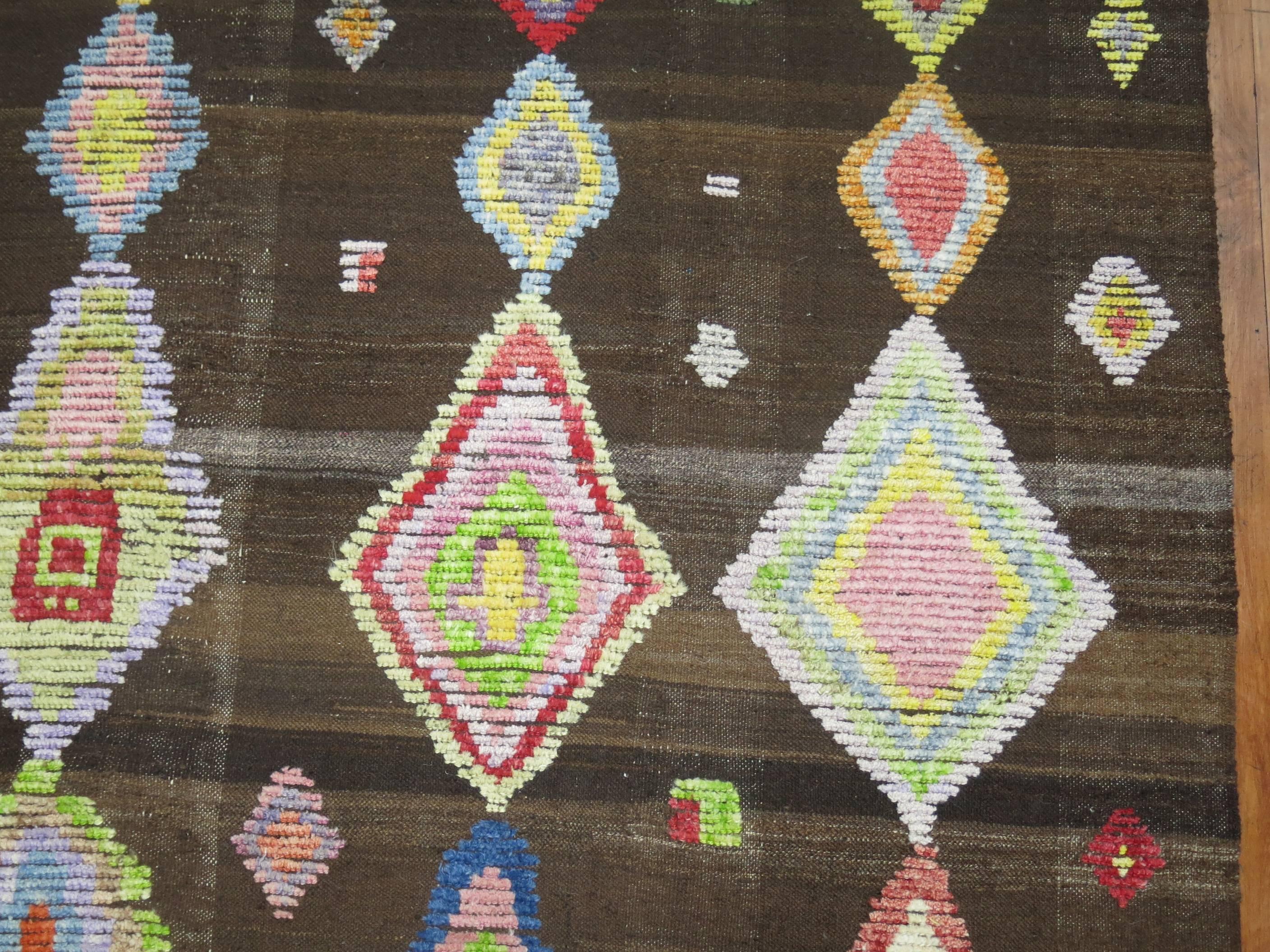 Kilim Composition Tulu Carpet In Excellent Condition In New York, NY