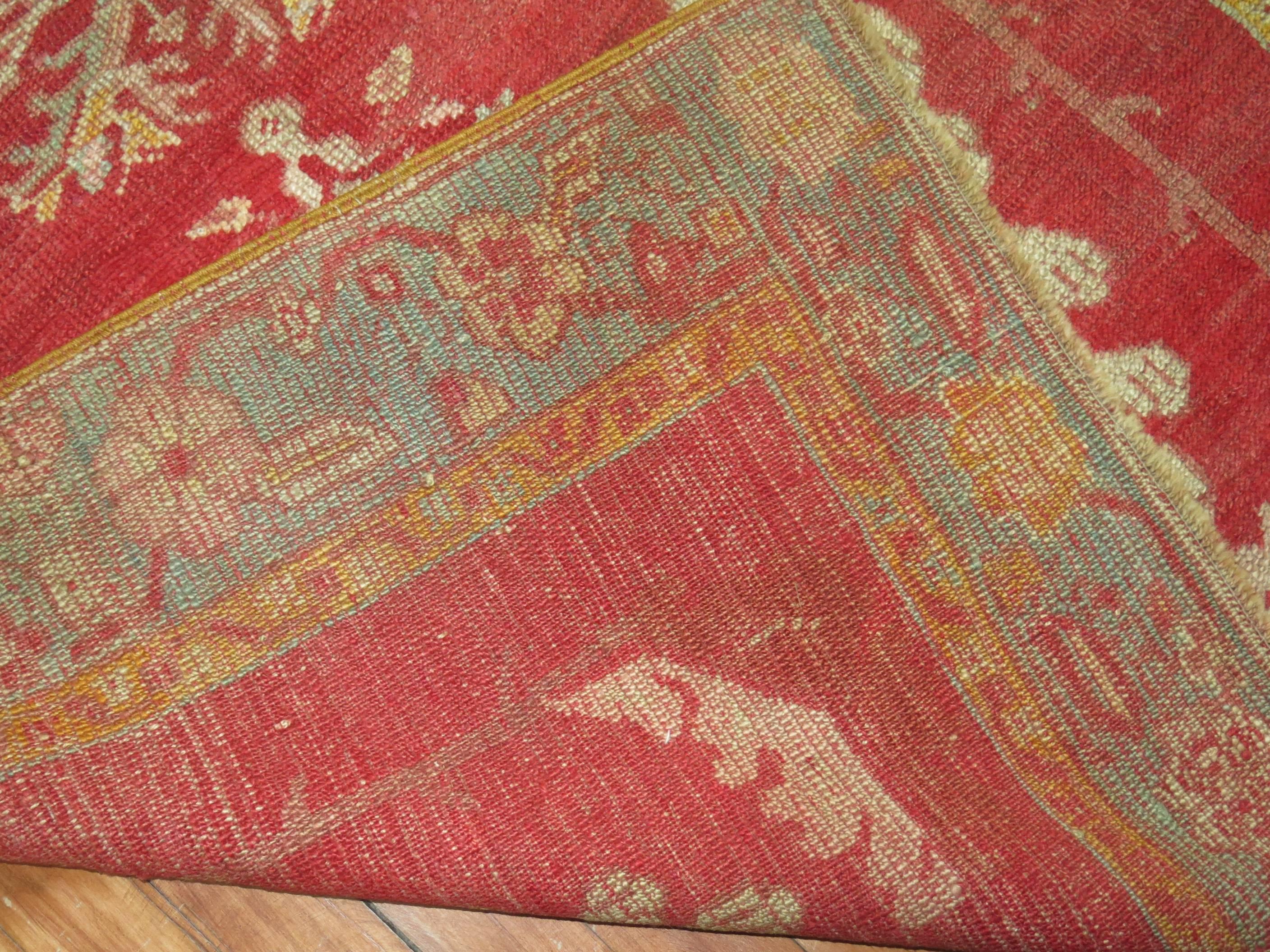 Late 19th Fine Red Antique Turkish Prayer Rug In Good Condition For Sale In New York, NY