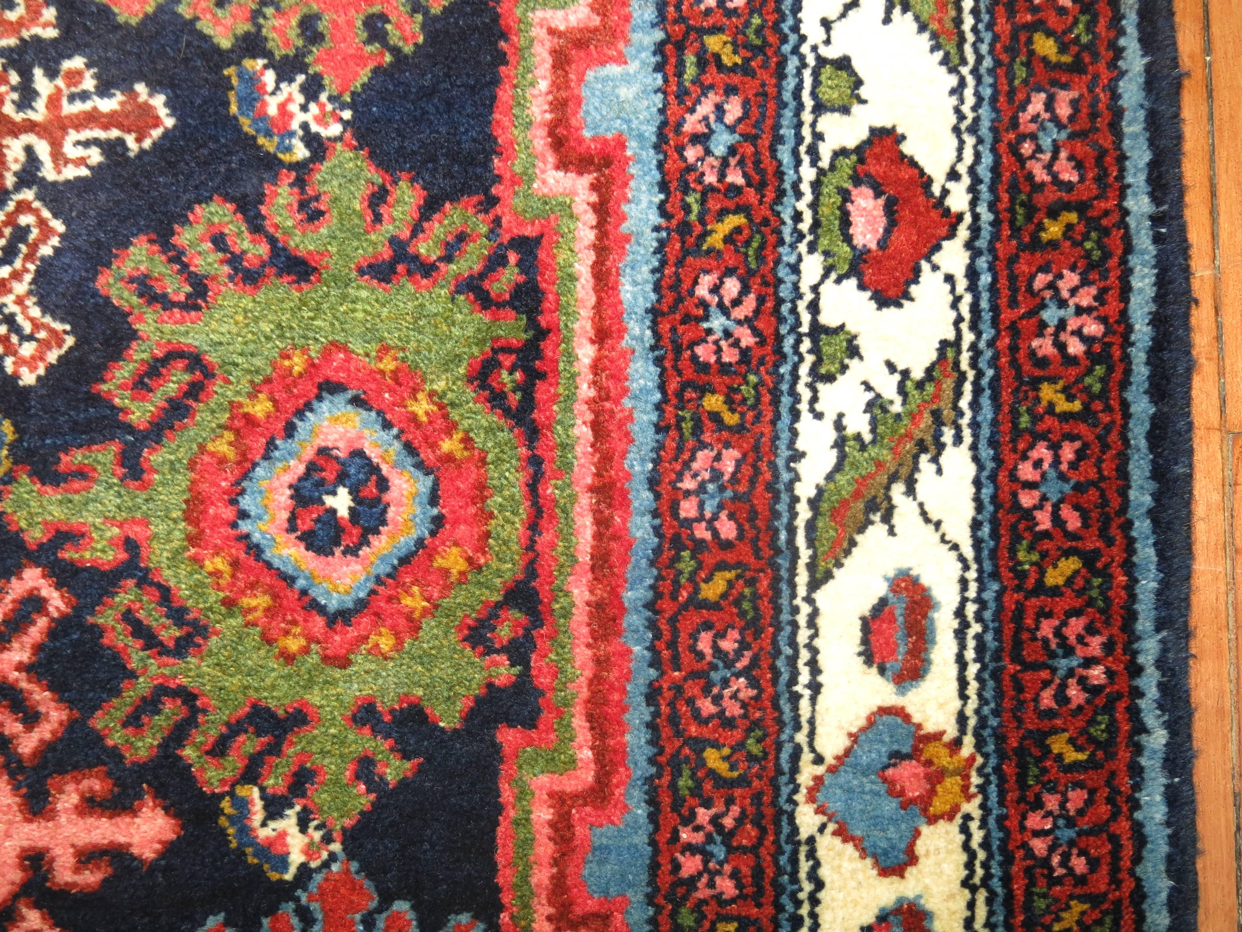 Jewel Toned Antique Persian Hamadan Runner 3