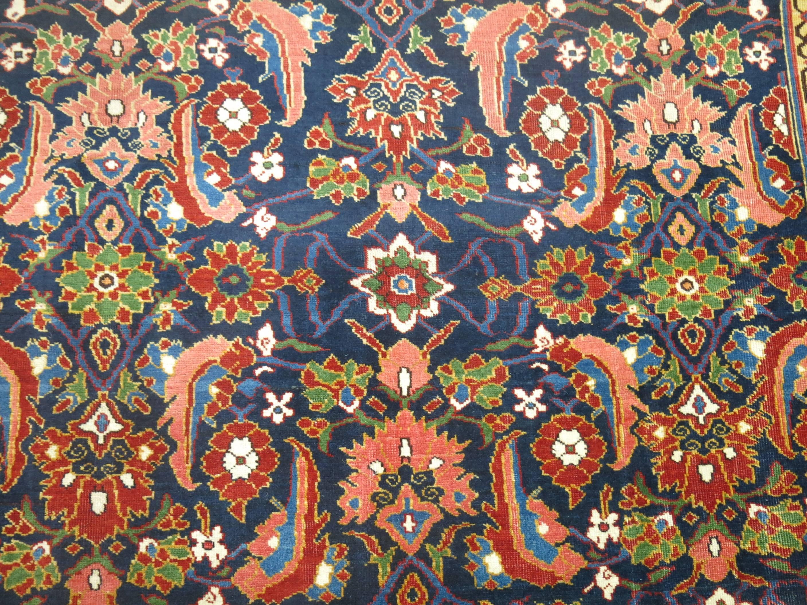 Antique Russian Caucasian Baku Rug In Good Condition For Sale In New York, NY