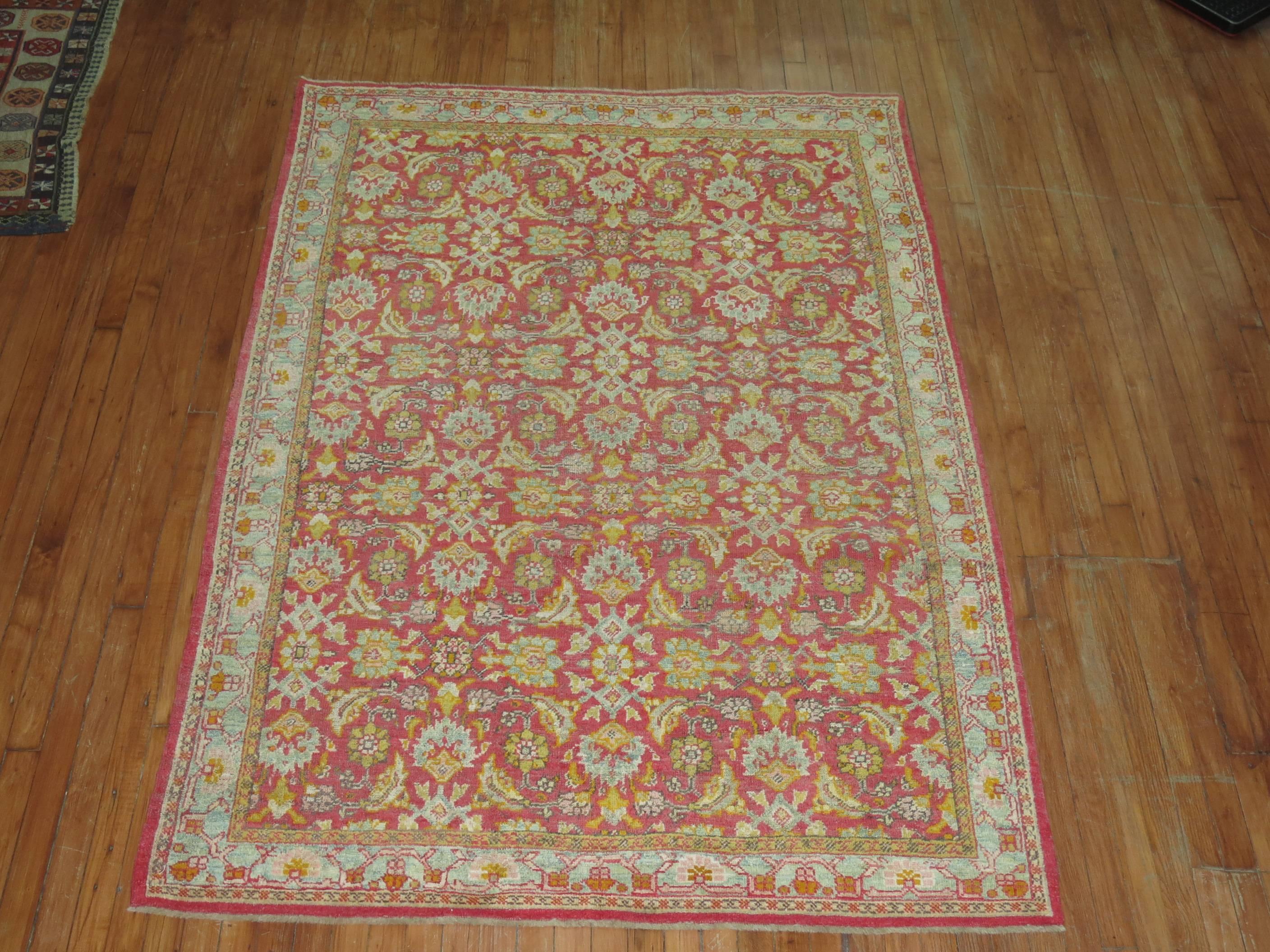 Malayer Zabihi Collection Antique Turkish Kula Carpet For Sale