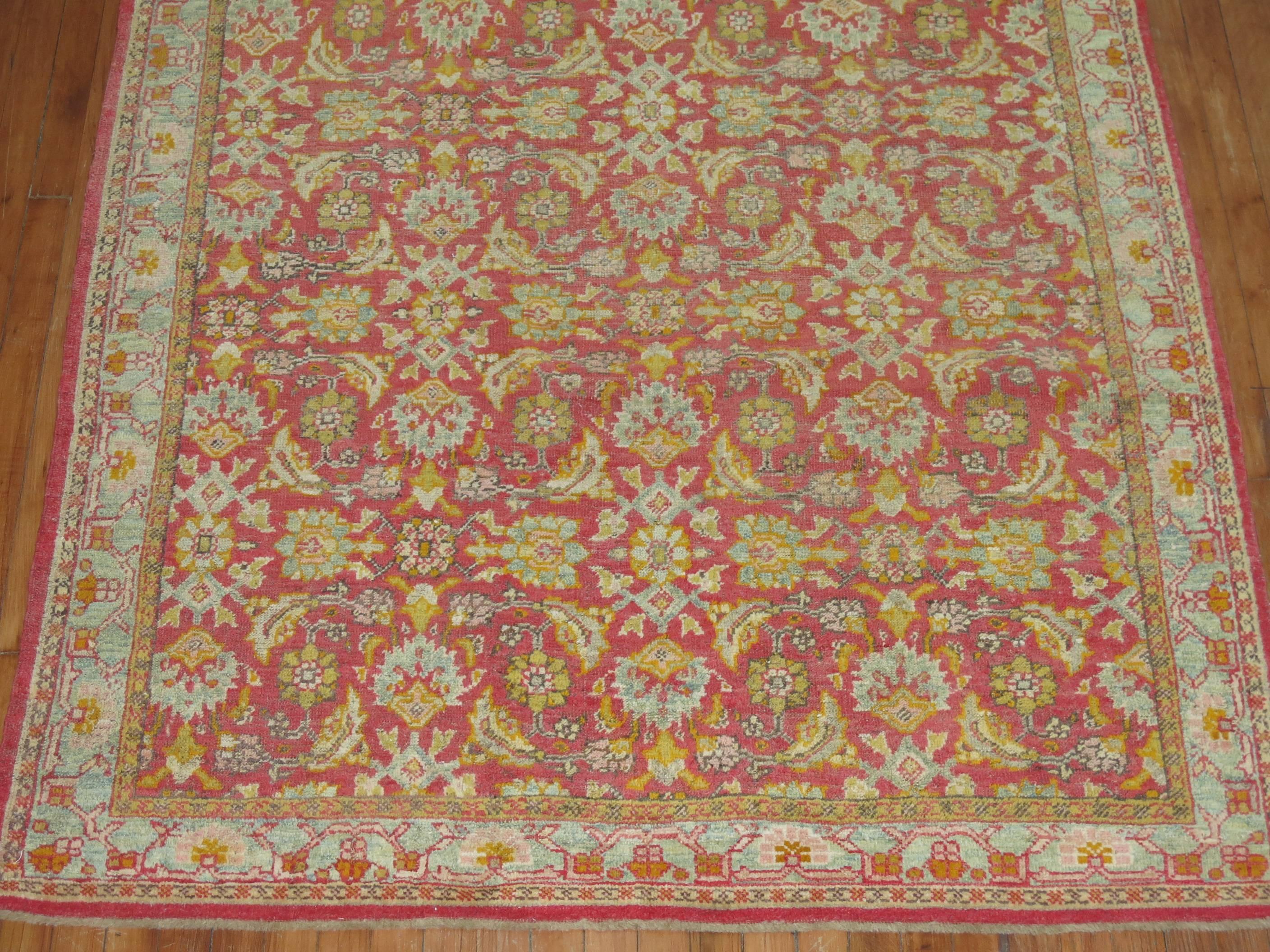 Zabihi Collection Antique Turkish Kula Carpet In Good Condition For Sale In New York, NY