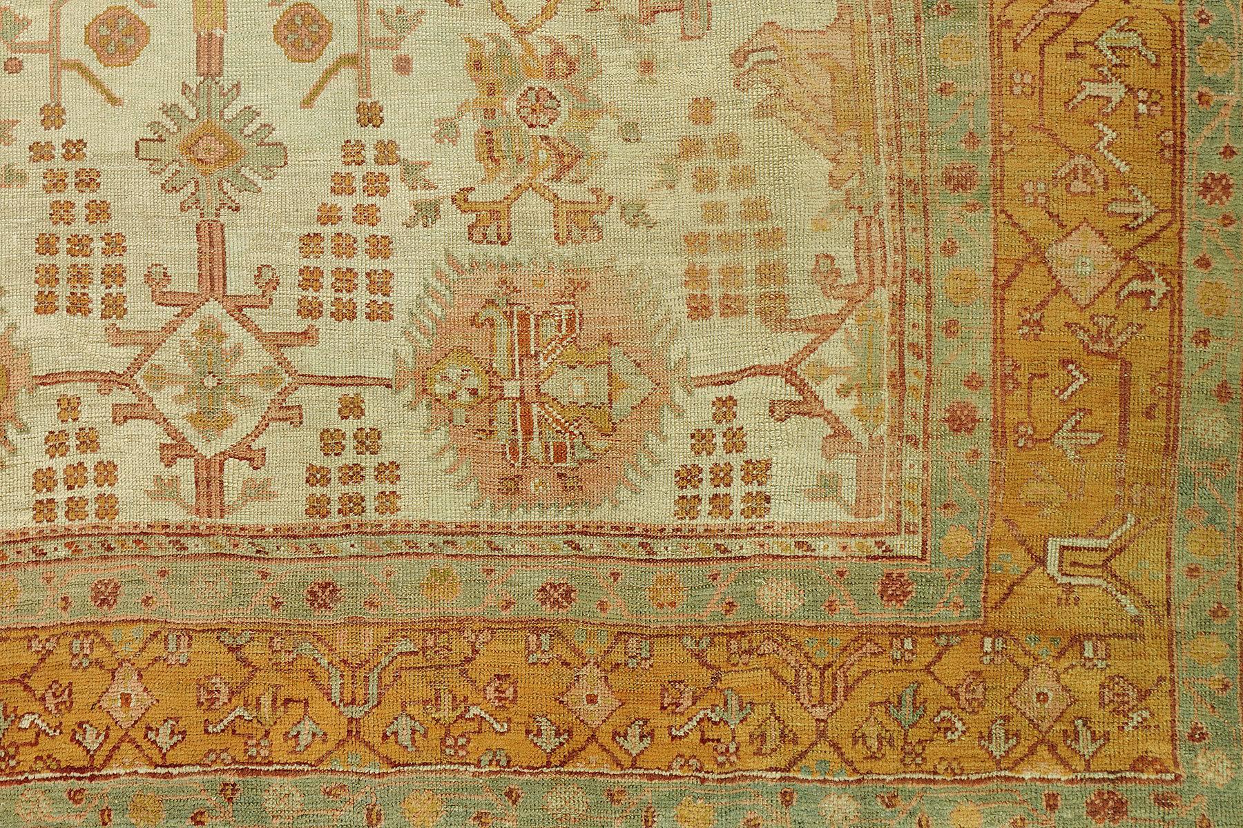 Sultanabad Antique Oushak Carpet