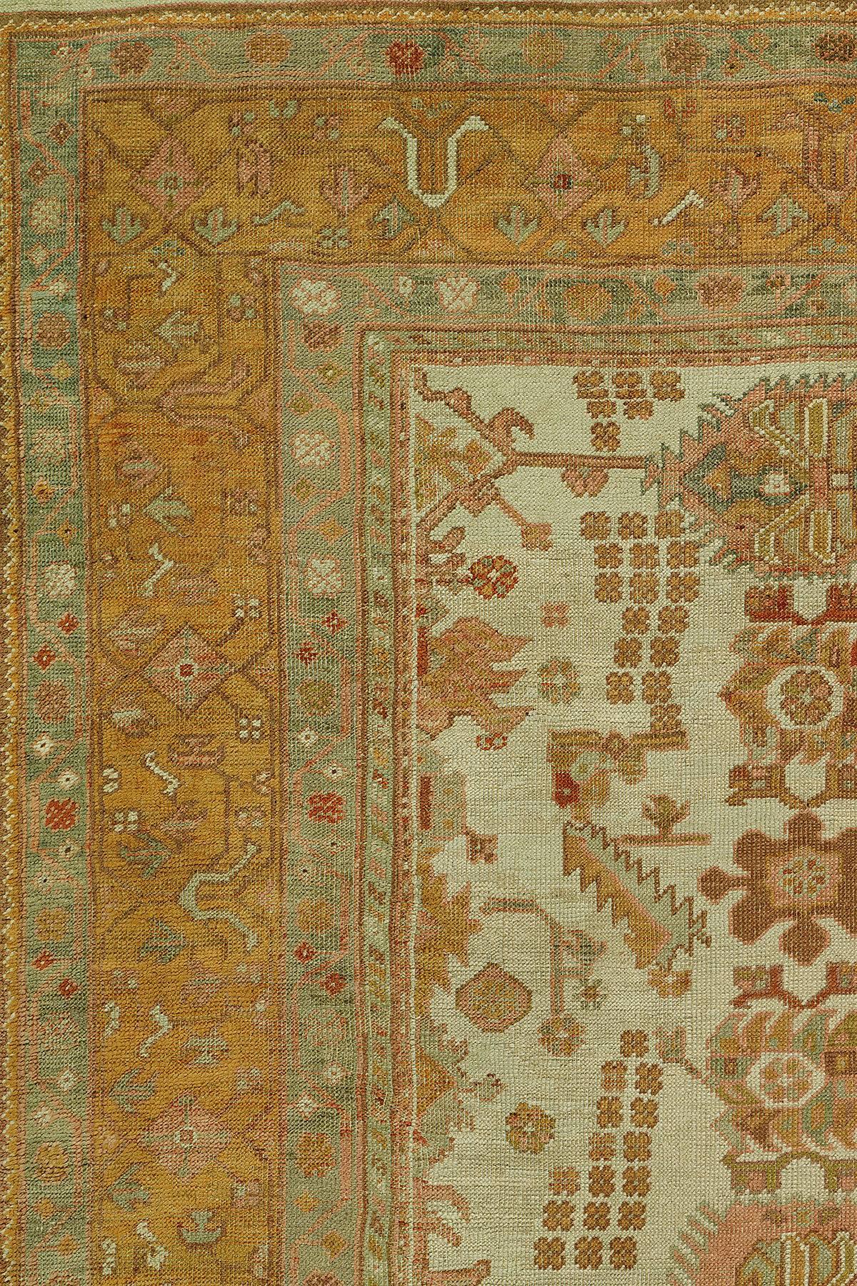 Turkish Antique Oushak Carpet