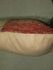 Turkish Geometric Red Yellow Rug Pillow