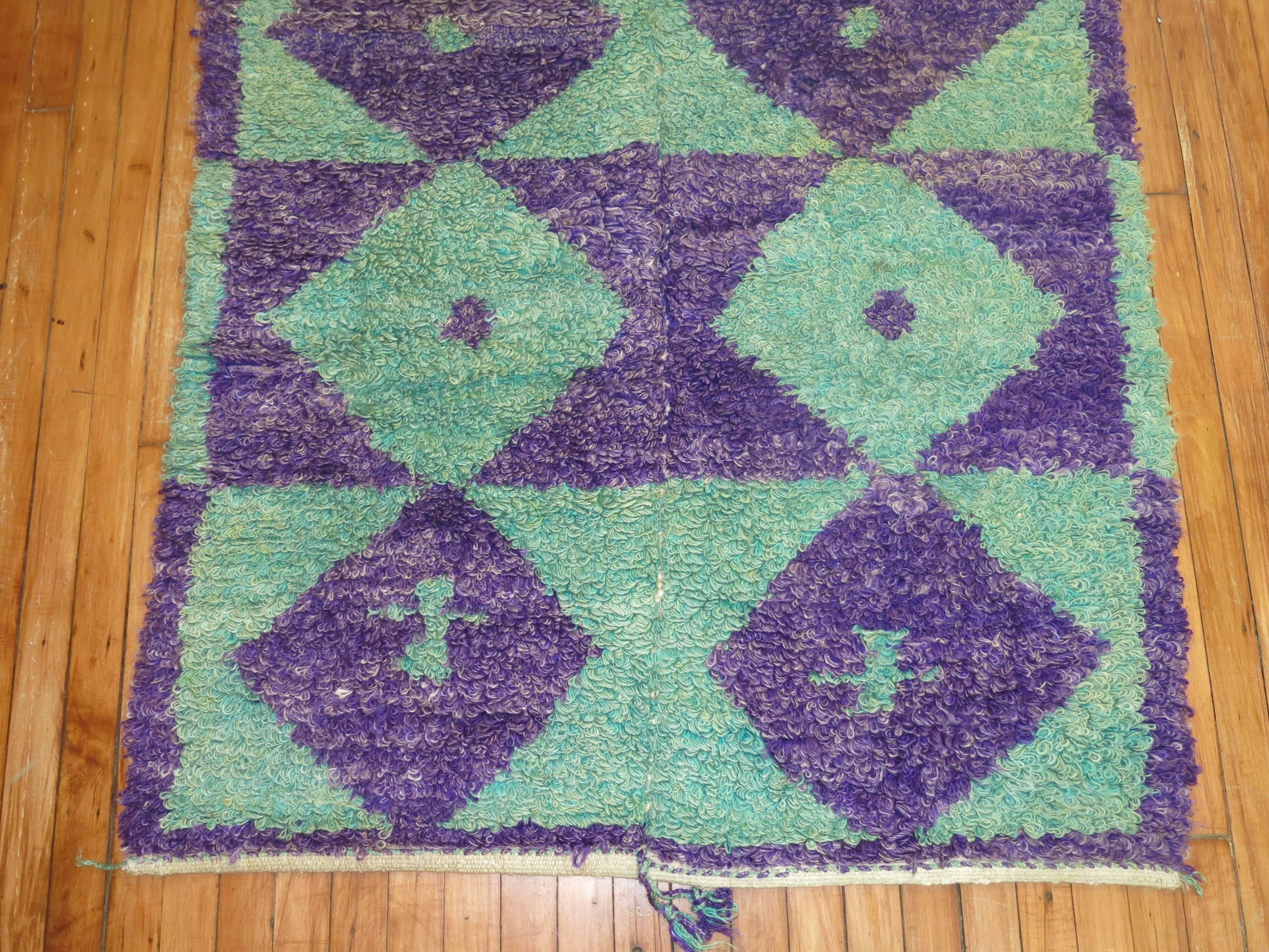 purple green rug
