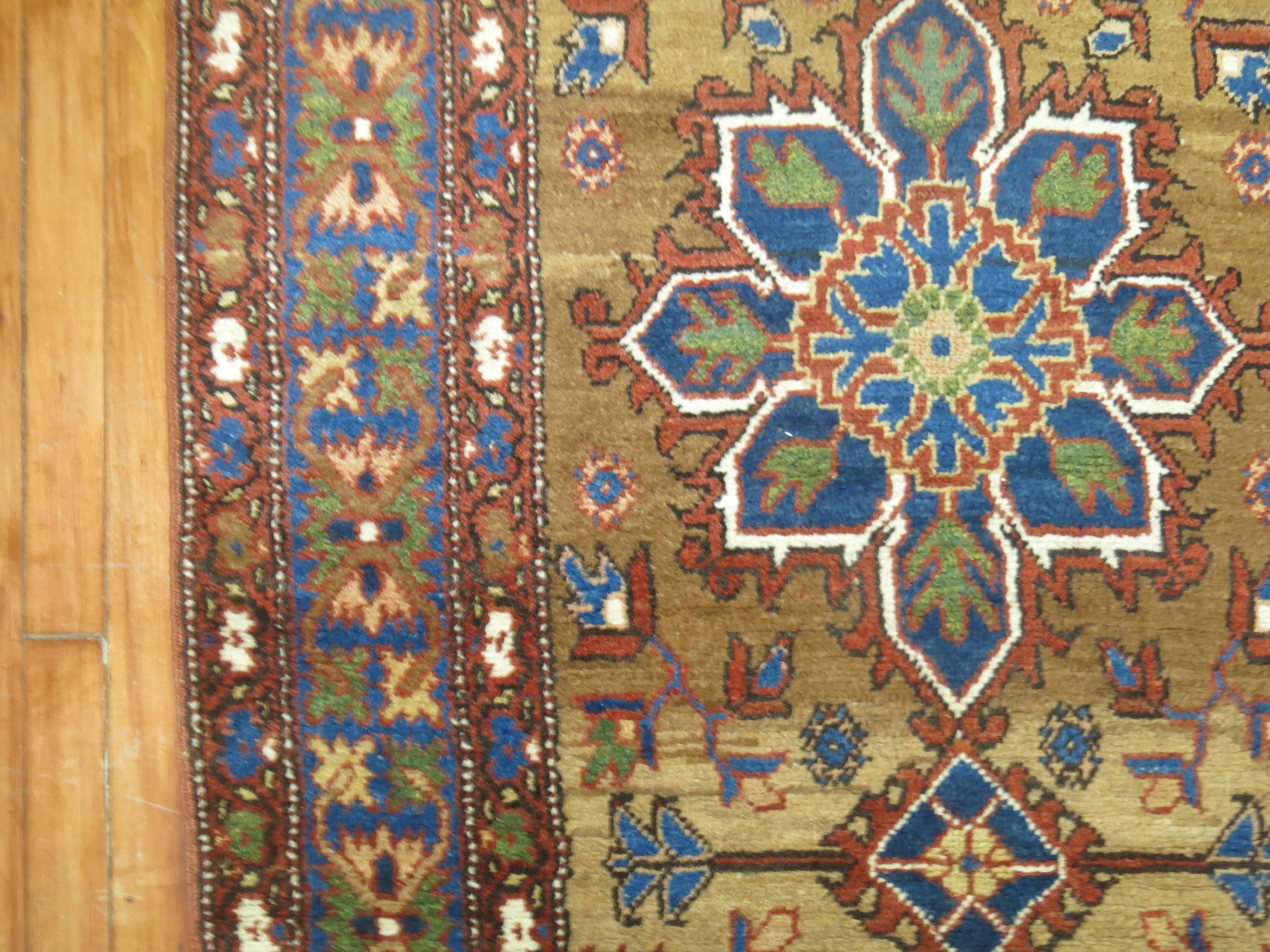 Hand-Knotted Kurd Bidjar Long Antique Runner For Sale