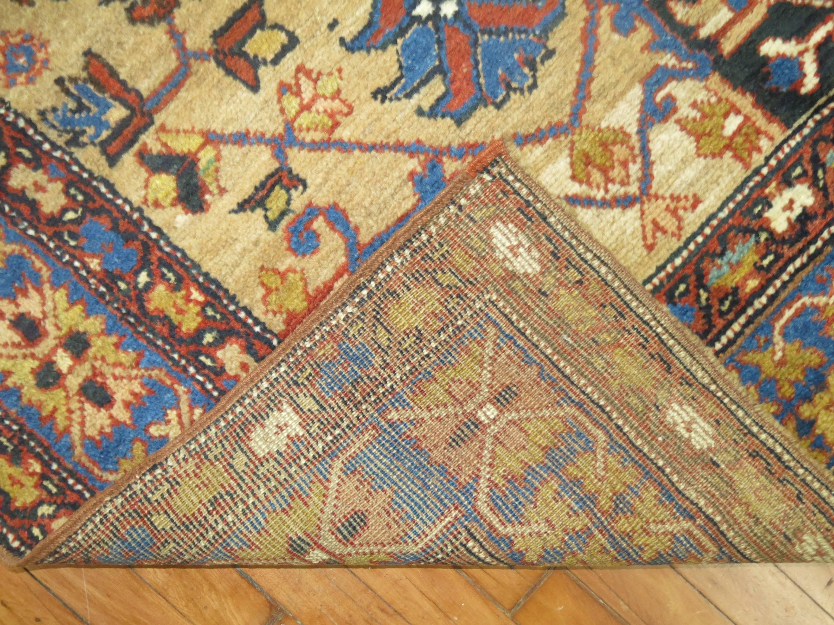 Wool Kurd Bidjar Long Antique Runner For Sale