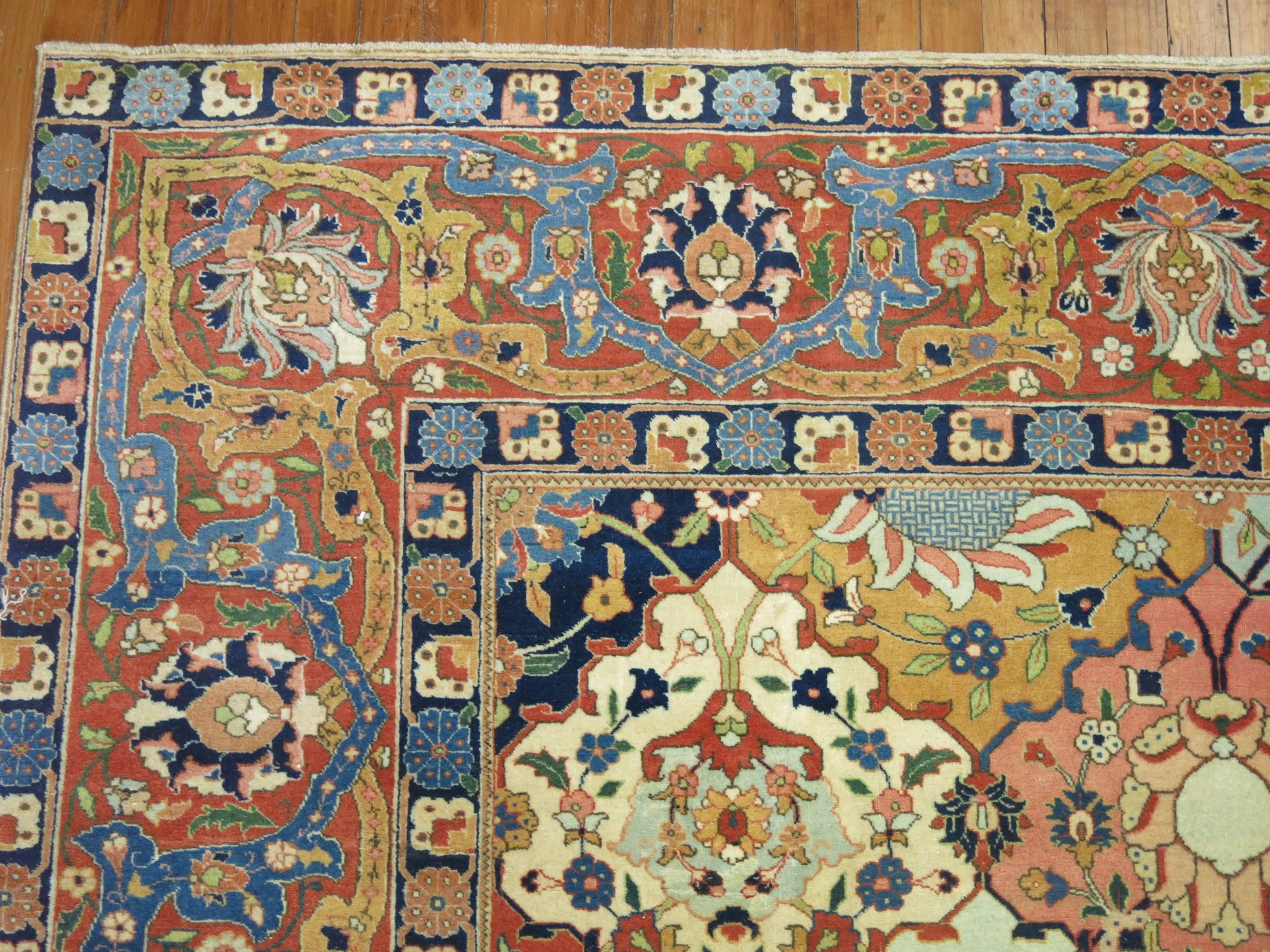 Persian Antique Petag Tabriz Carpet