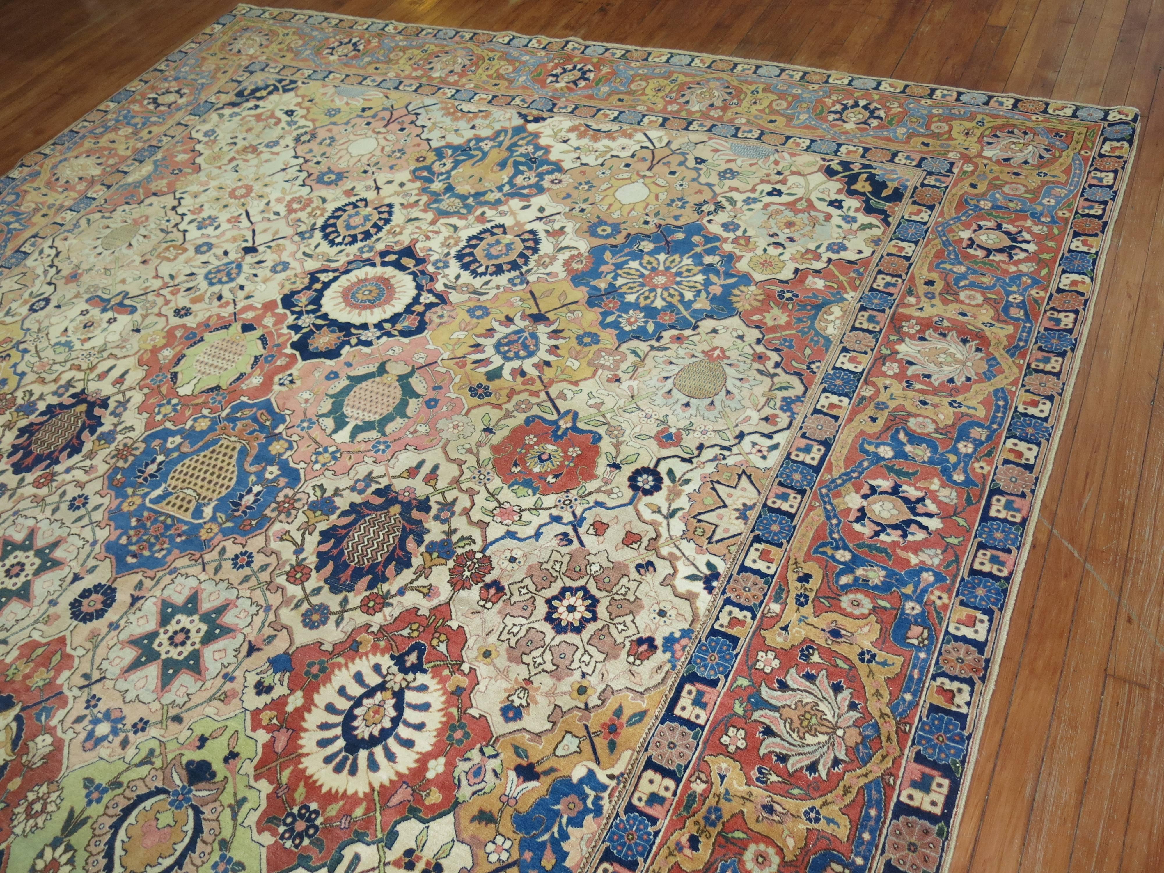 Antique Petag Tabriz Carpet In Excellent Condition In New York, NY