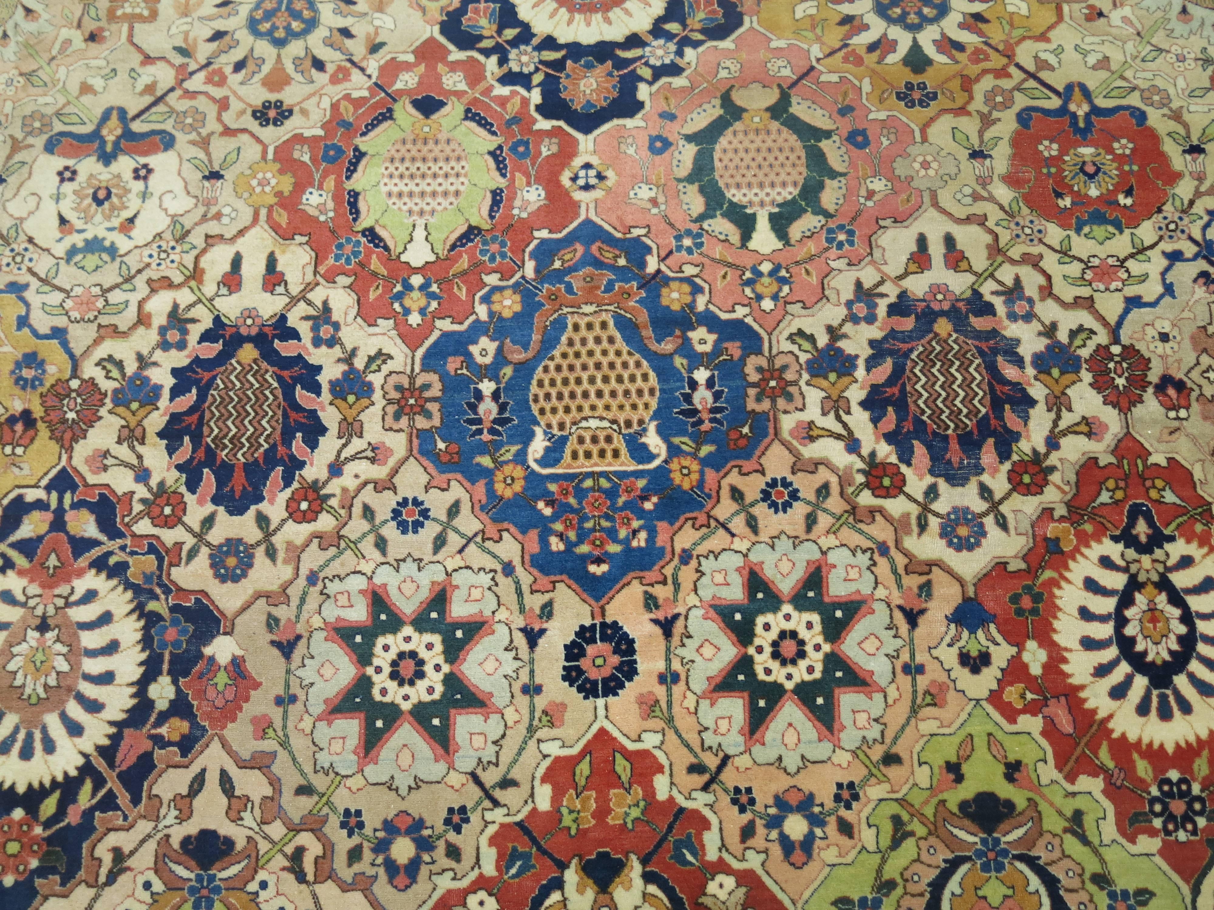 Antique Petag Tabriz Carpet 4