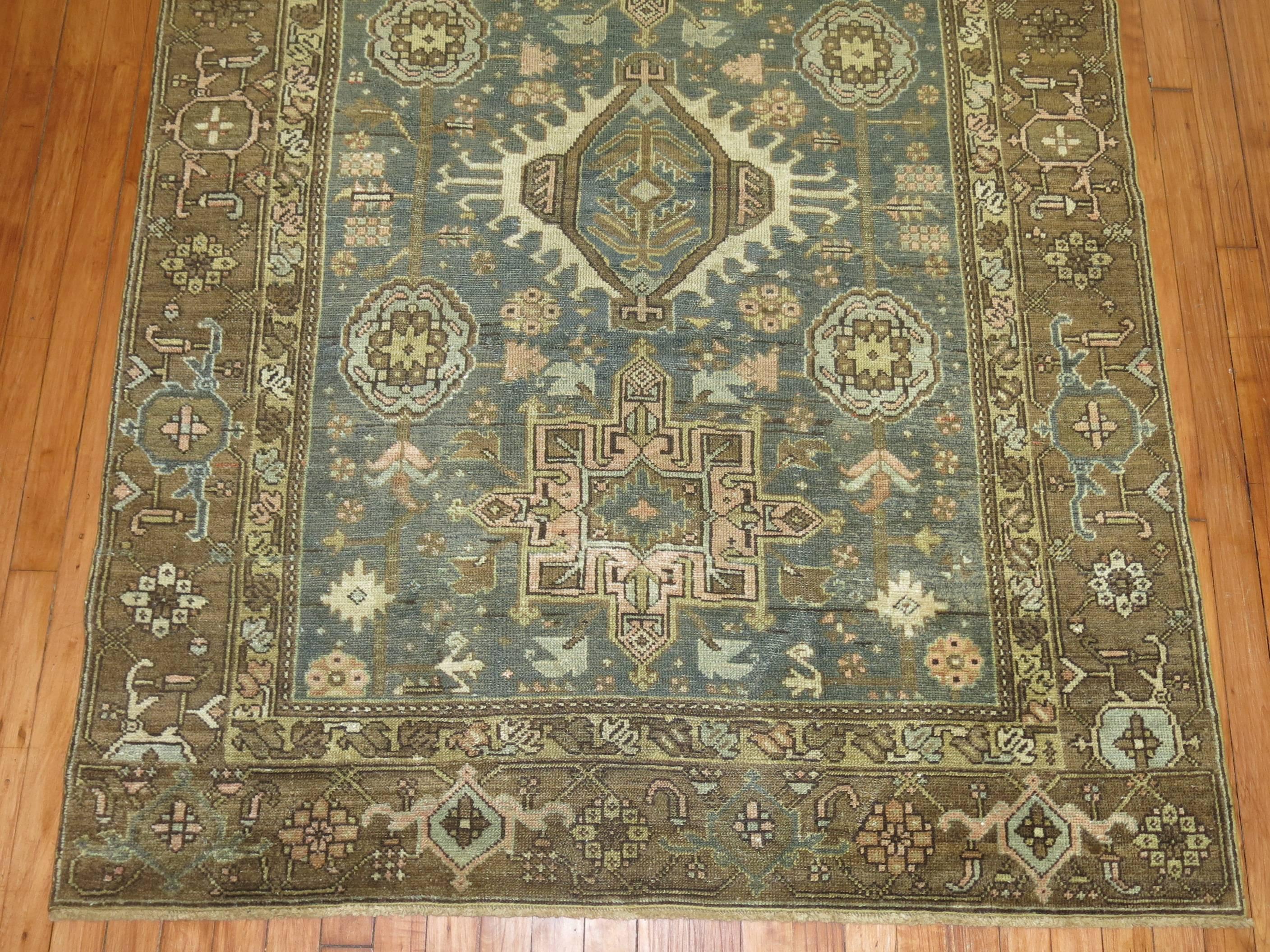 Earth Tone Persian Heriz Rug In Good Condition In New York, NY