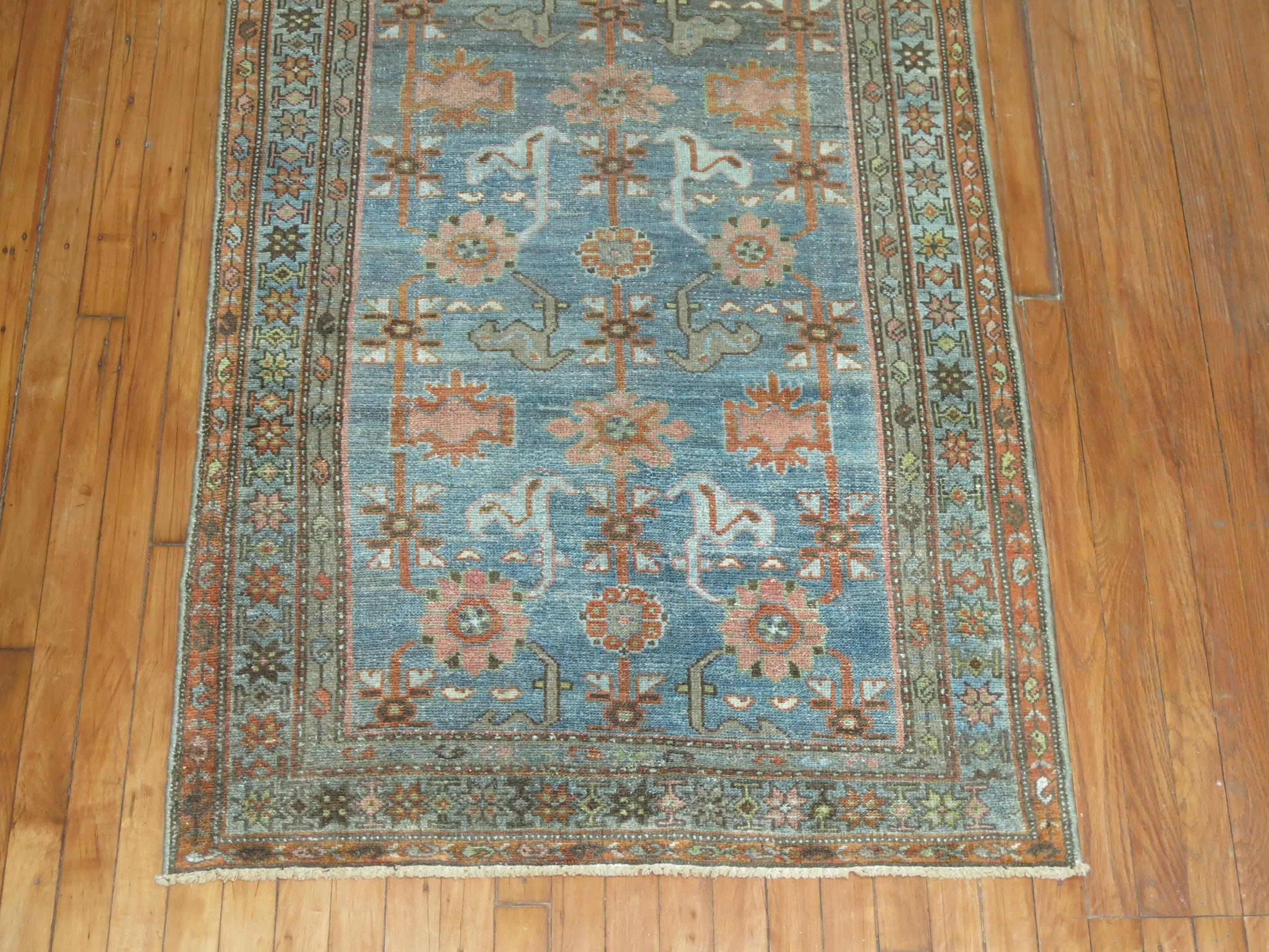 Sultanabad Blue Persian Malayer Rug