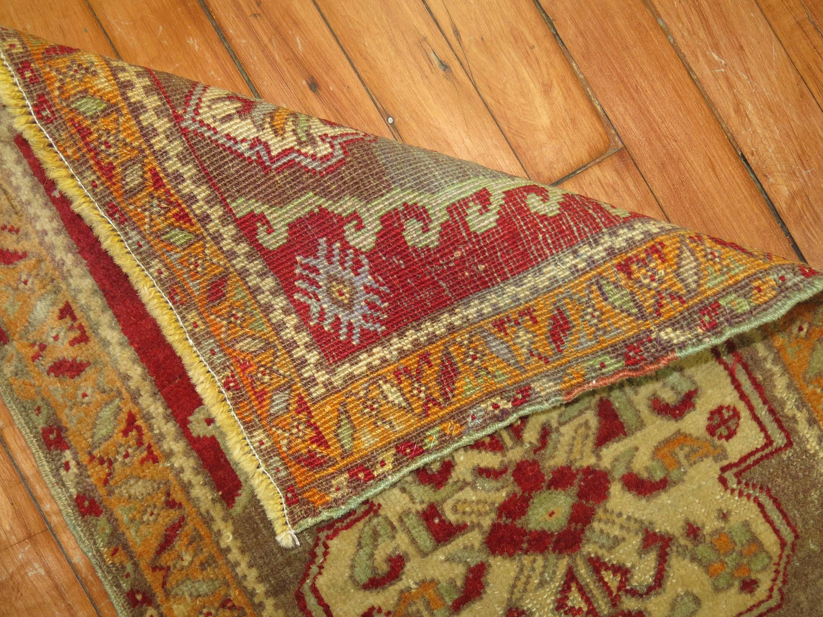 Tabriz Antique Turkish Sivas Superfine Carpet Mat For Sale