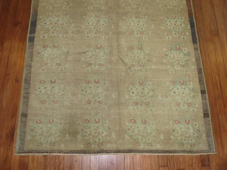 Vintage Turkish Square Shape Area Size Rug In Good Condition For Sale In New York, NY