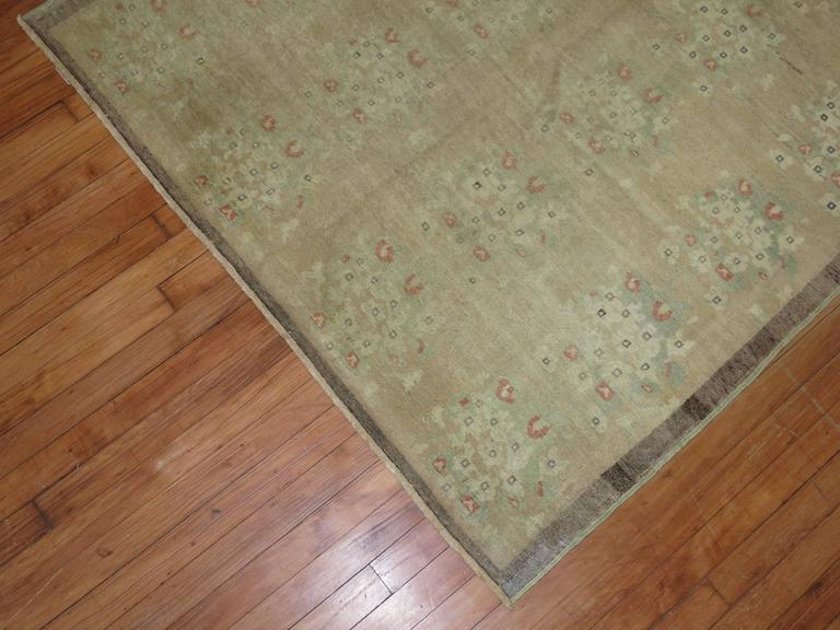 Hand-Knotted Vintage Turkish Square Shape Area Size Rug For Sale