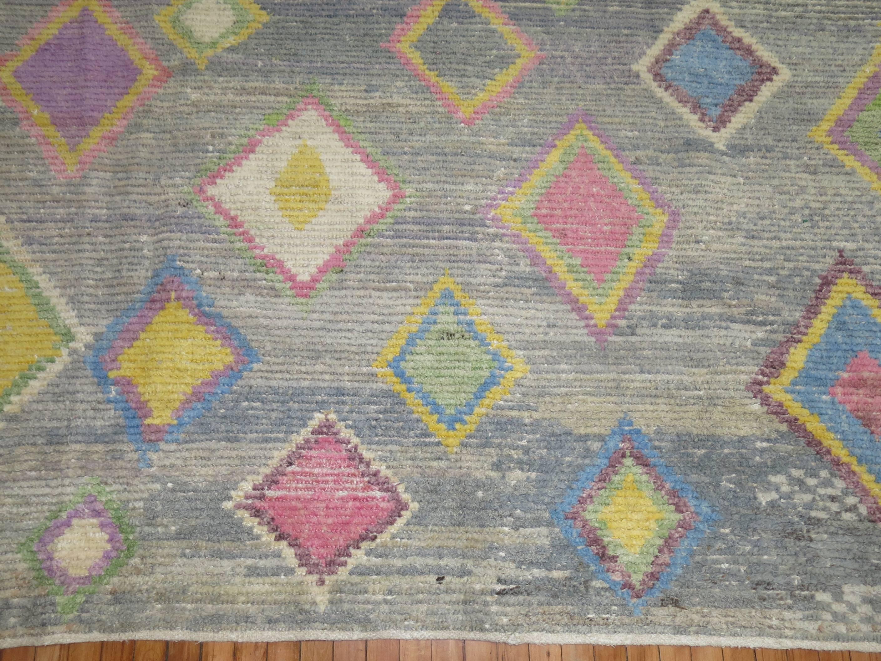 Vintage Inspired Turkish Tulu Rug In Excellent Condition For Sale In New York, NY