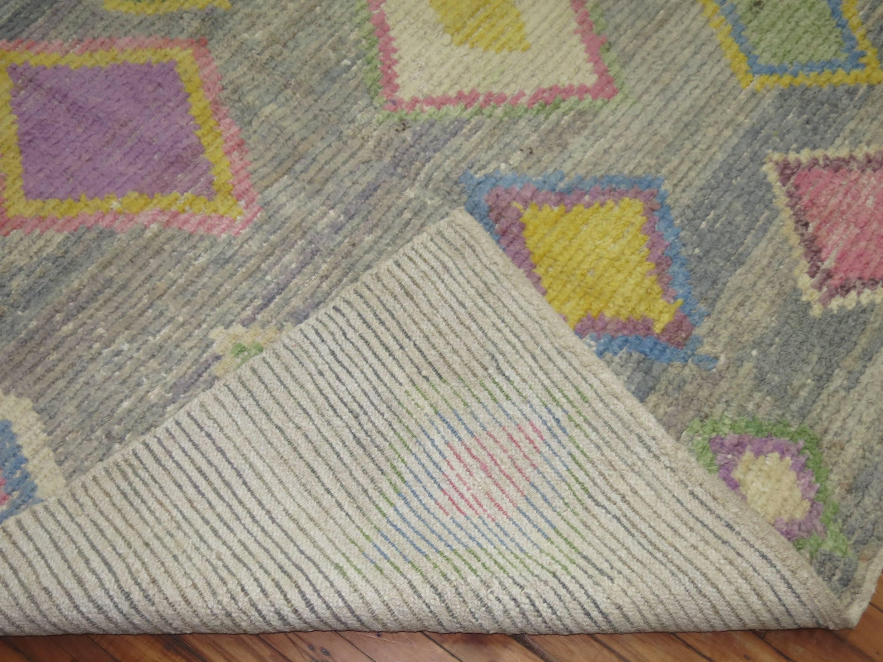 Türkischer Tulu-Teppich, inspiriert von Vintage (Hanf) im Angebot