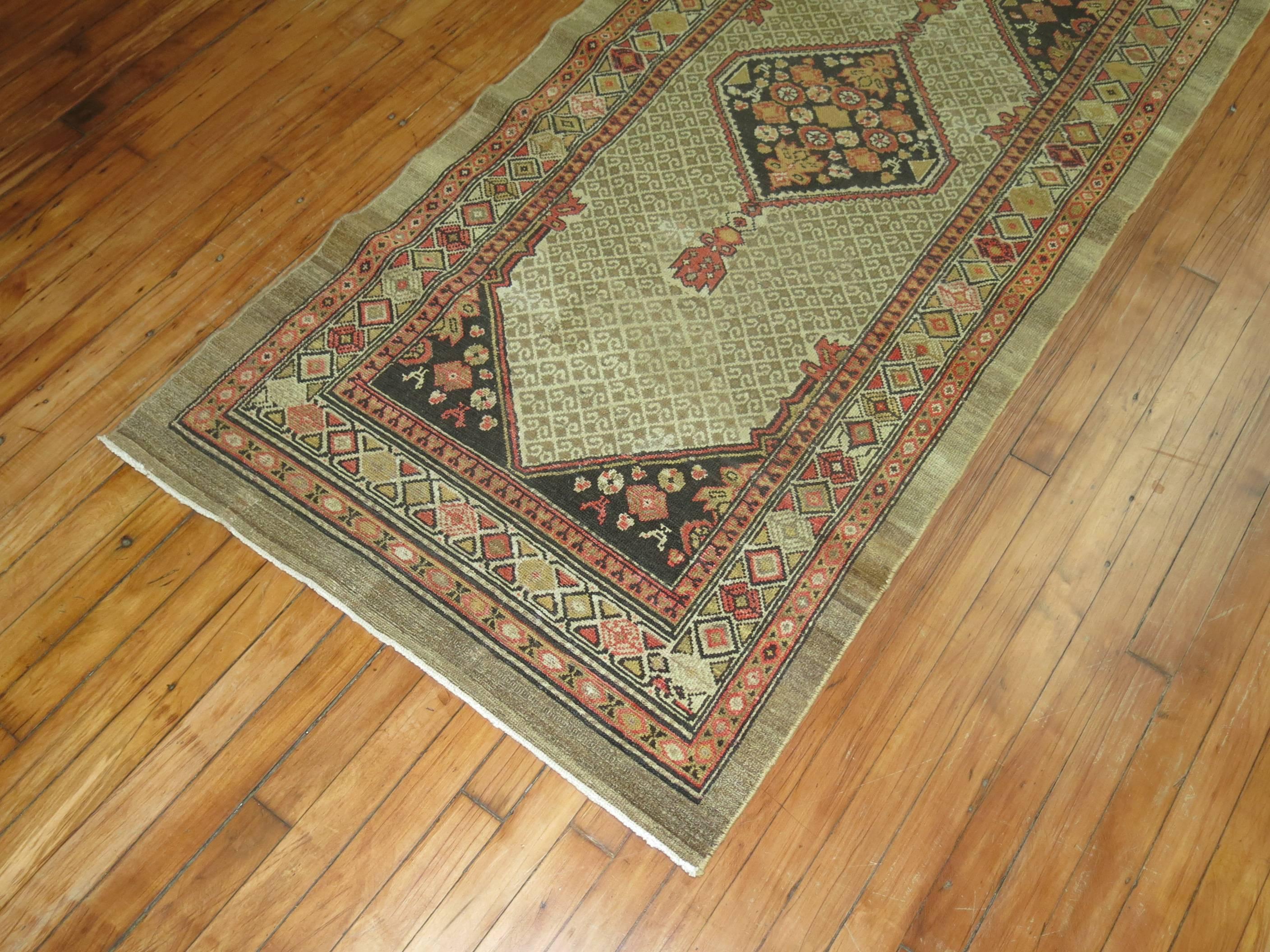 Camel Persian Serab Runner In Excellent Condition In New York, NY