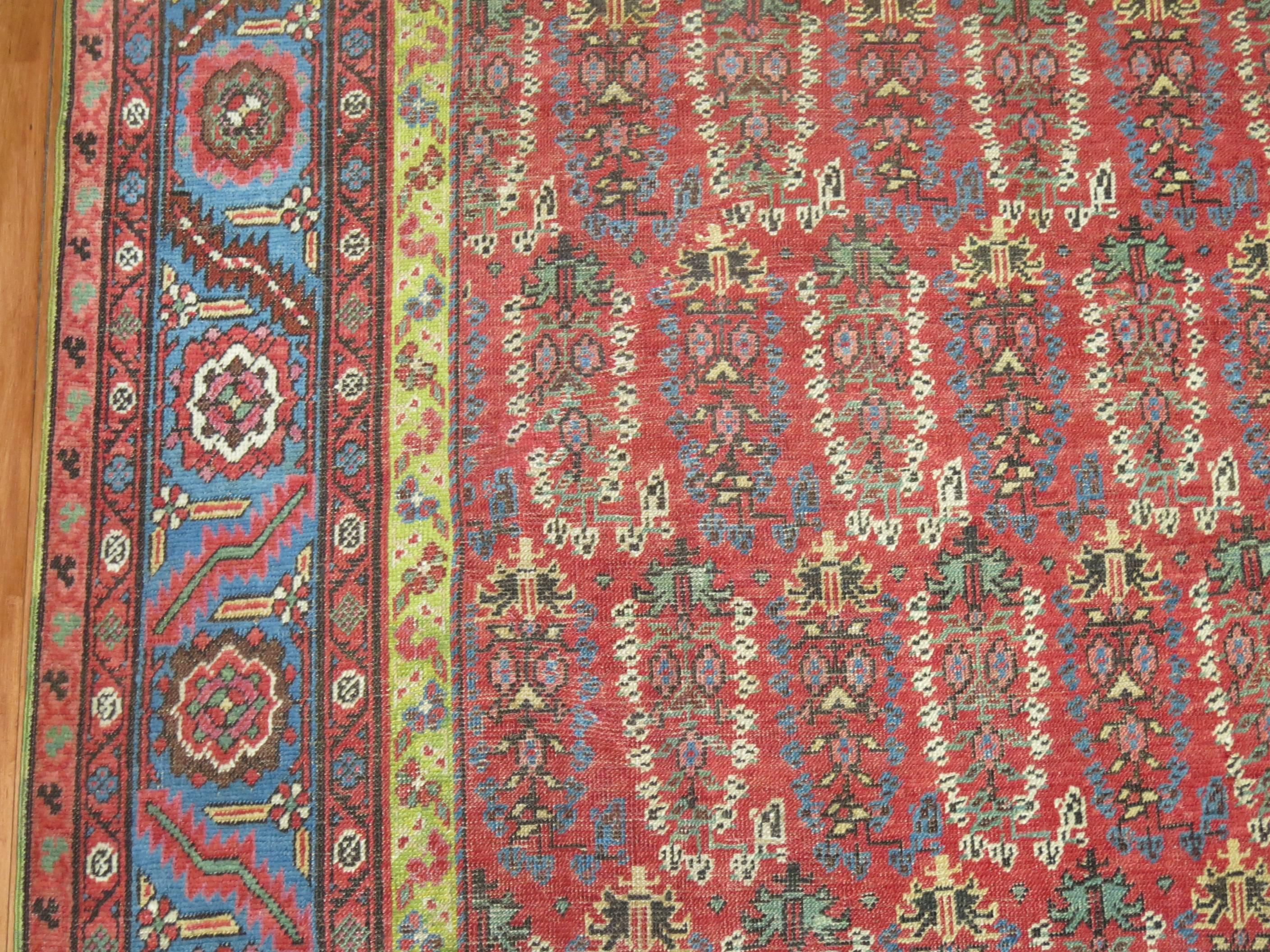 Antique Bakshaish Gallery Carpet In Good Condition For Sale In New York, NY
