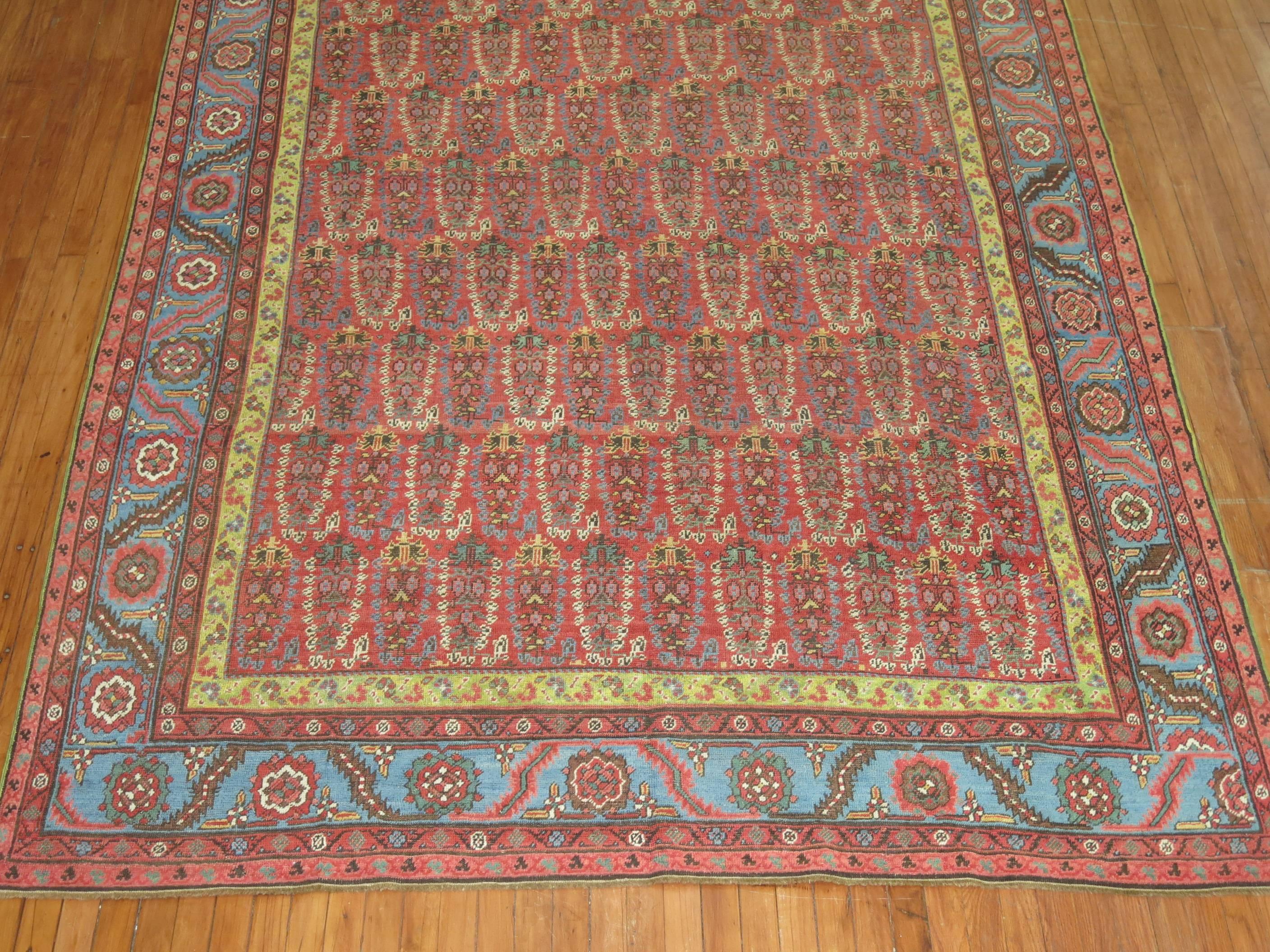 20th Century Antique Bakshaish Gallery Carpet For Sale