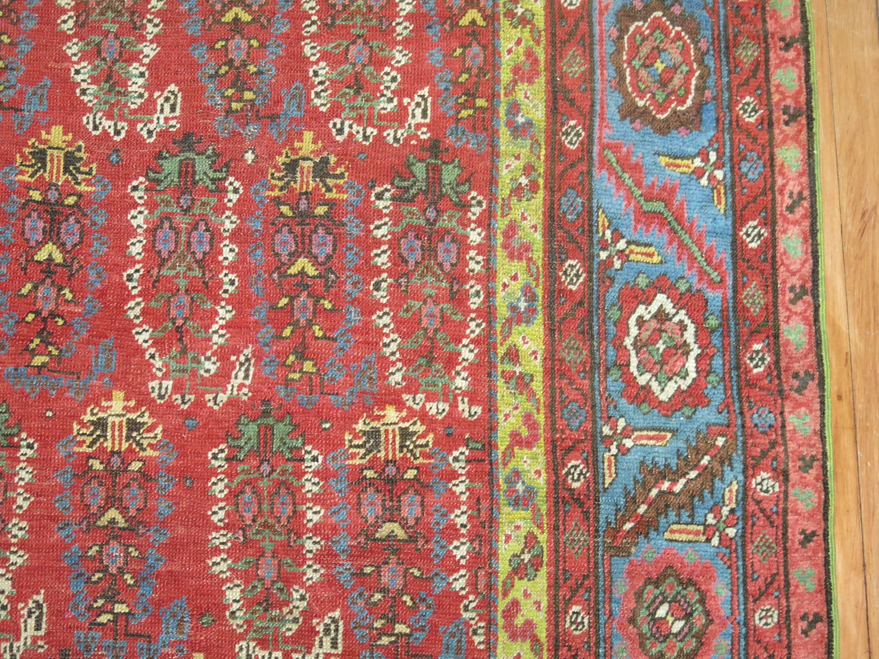Wool Antique Bakshaish Gallery Carpet For Sale