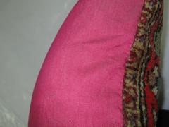 Shabby Chic Persian Pillow with Pink Backing