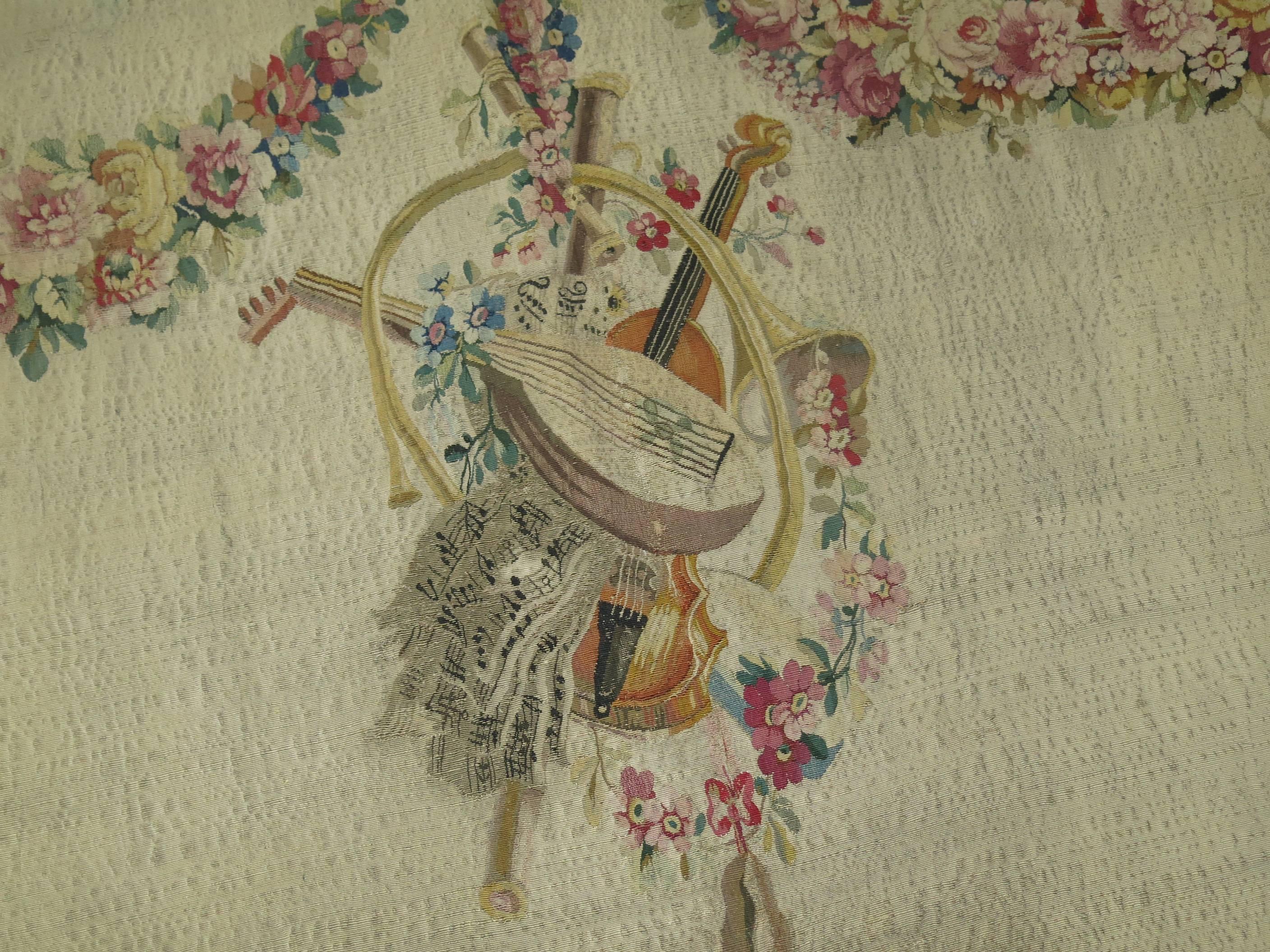 Laine Panneau de tapisserie français d'Aubusson du 18ème siècle en vente
