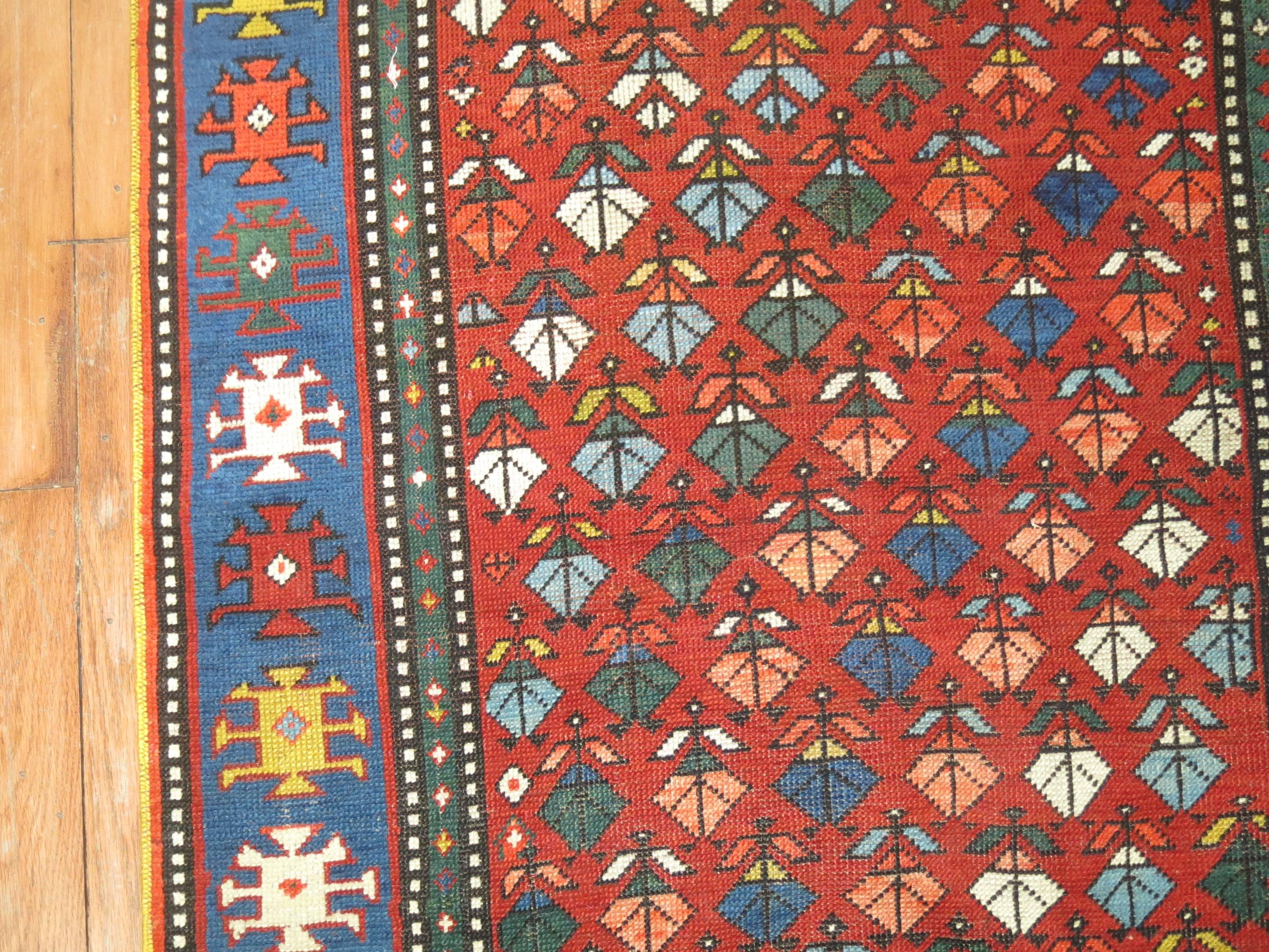 Antiker Kasachischer Teppich mit Gebetmotiv im Zustand „Gut“ im Angebot in New York, NY