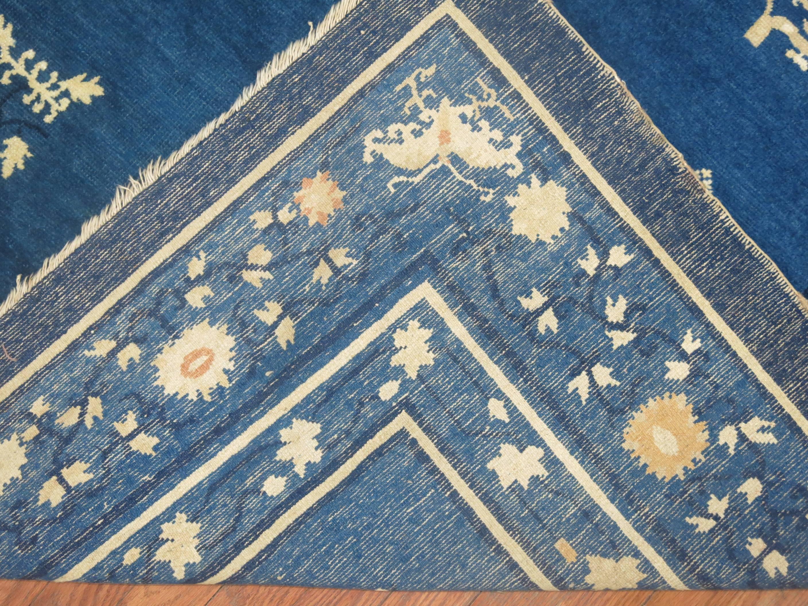 Blue Antique Chinese Peking Room Size Carpet 2