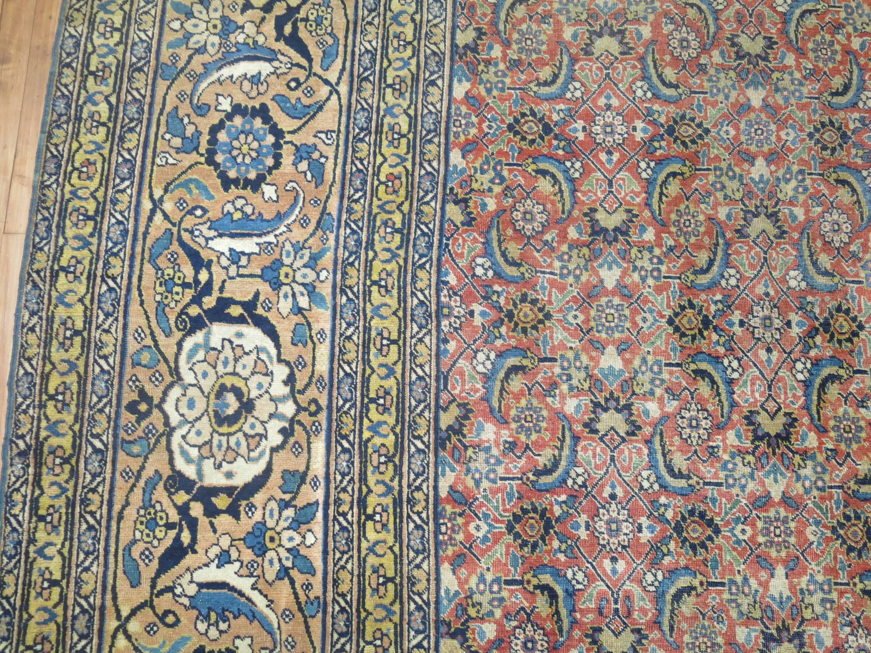 Antique Persian Tabriz Oriental Rug 6