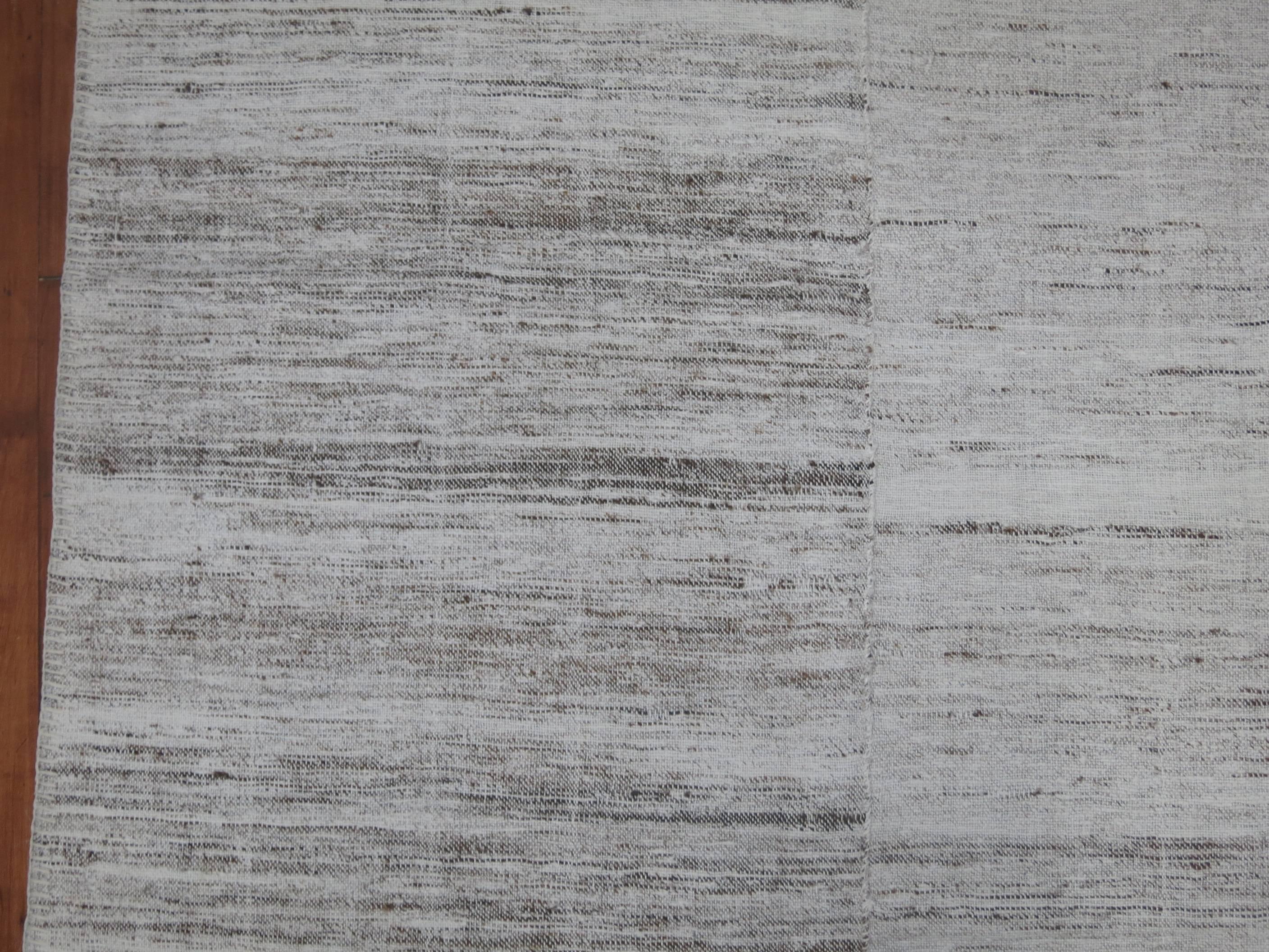 Cotton Kilim Flat-Weave Carpet For Sale 3