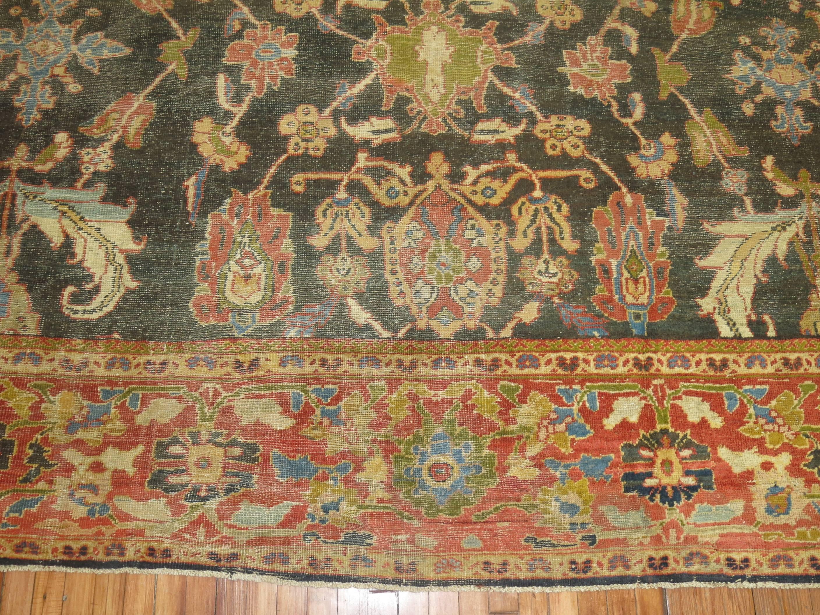 Antique Persian Sultanabad Mahal Carpet 3