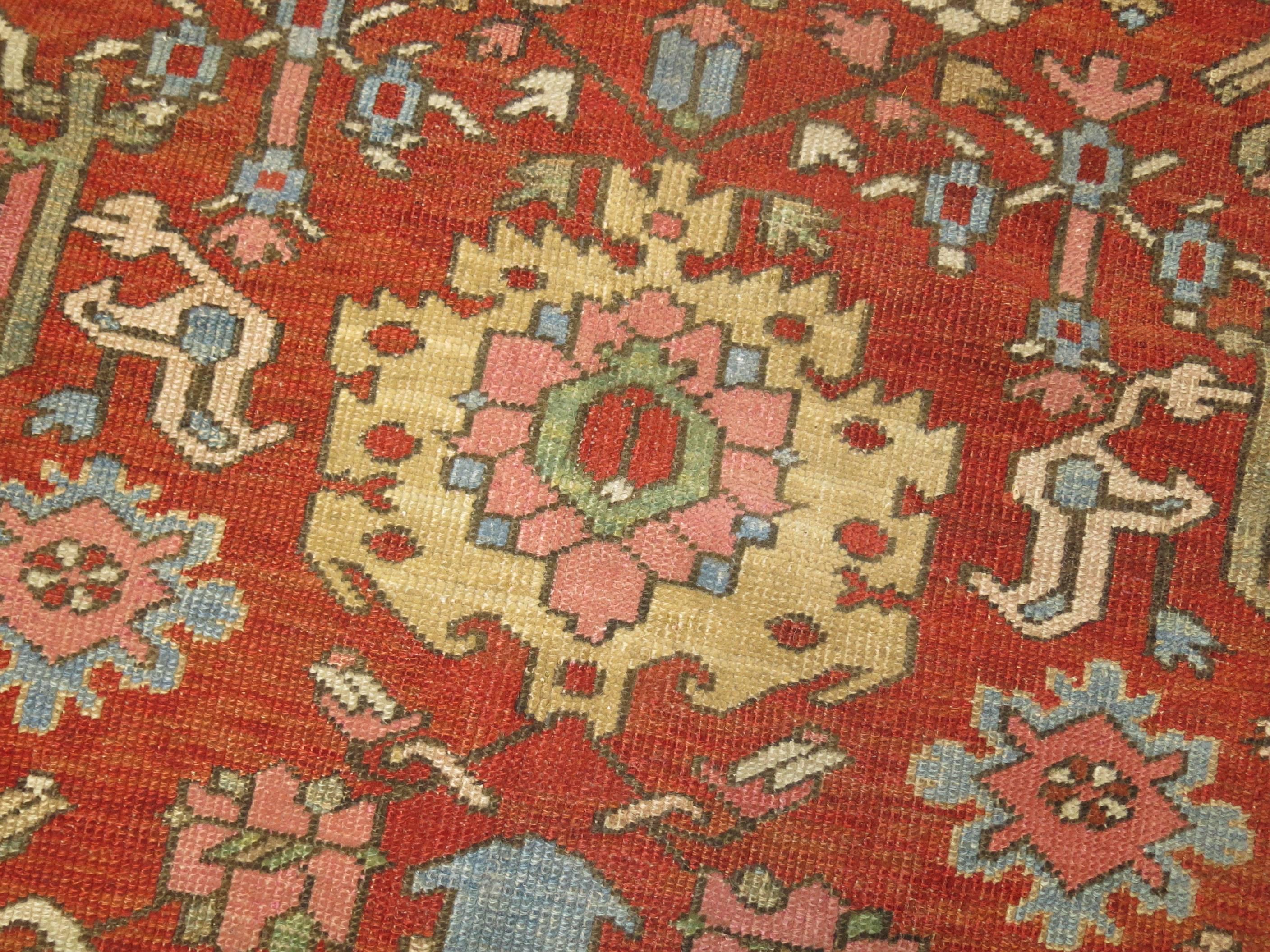 20th Century Antique Persian Heriz Carpet