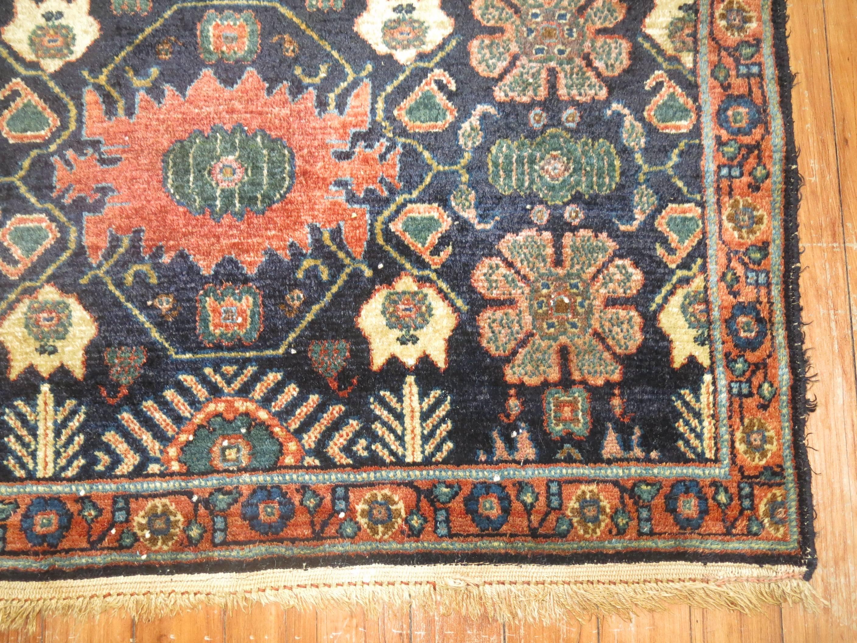 Malayer Antique Persian Senneh Mat