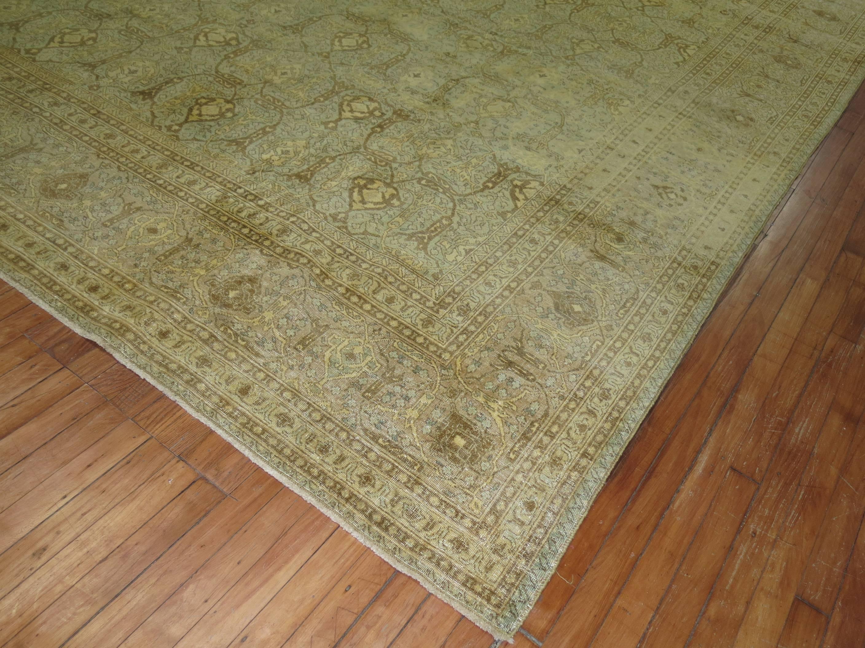 20th Century Antique Persian Isfahan Carpet For Sale
