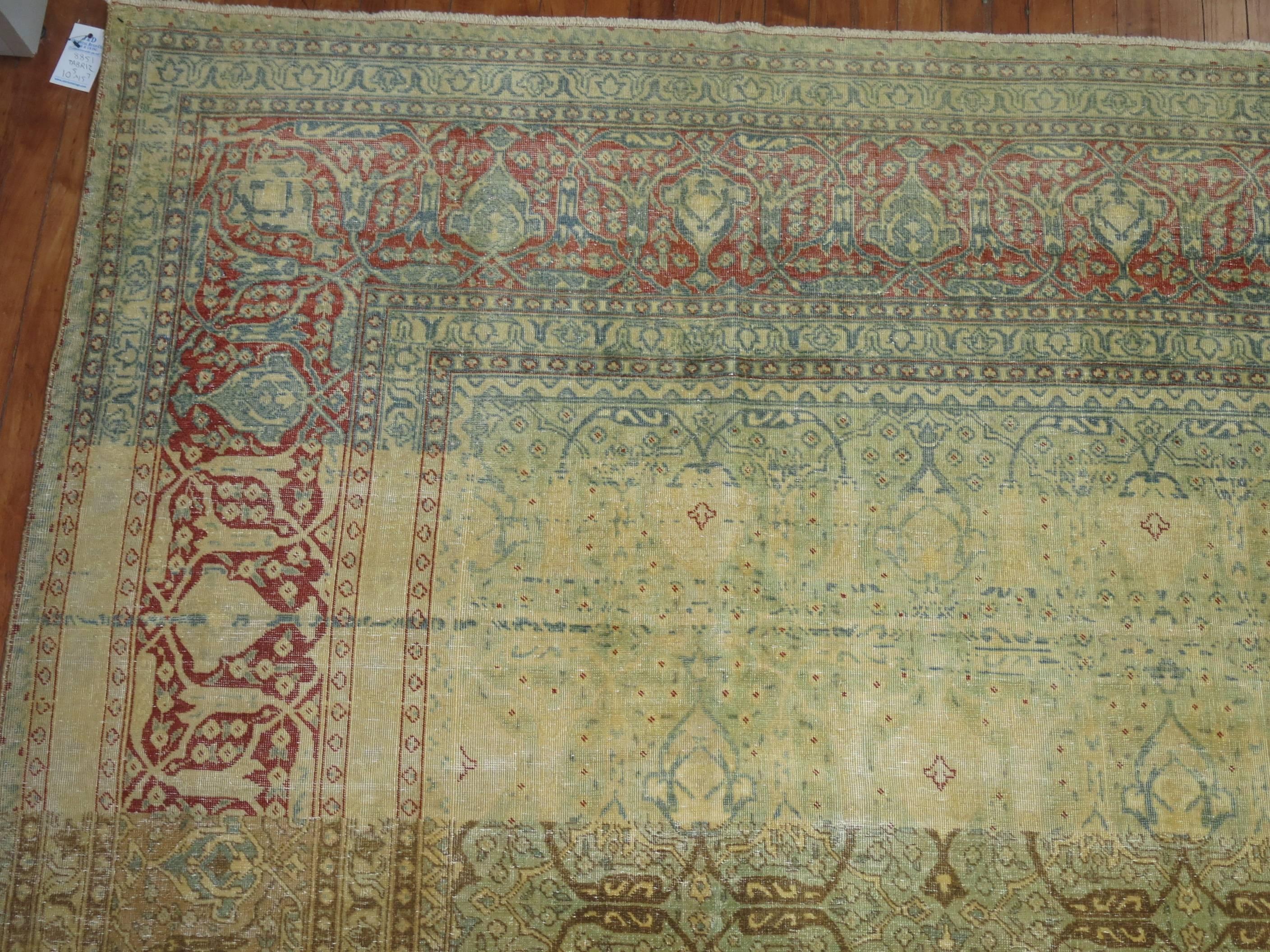 Antiker persischer Isfahan-Teppich im Angebot 1