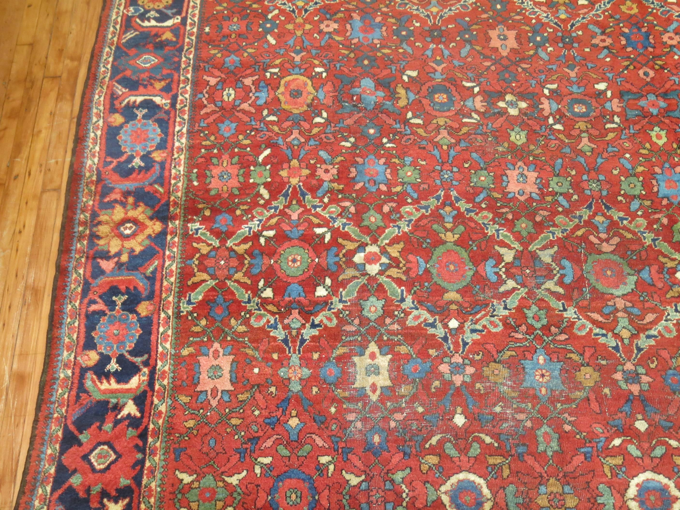 Persian Mahal Room Size Carpet In Good Condition In New York, NY