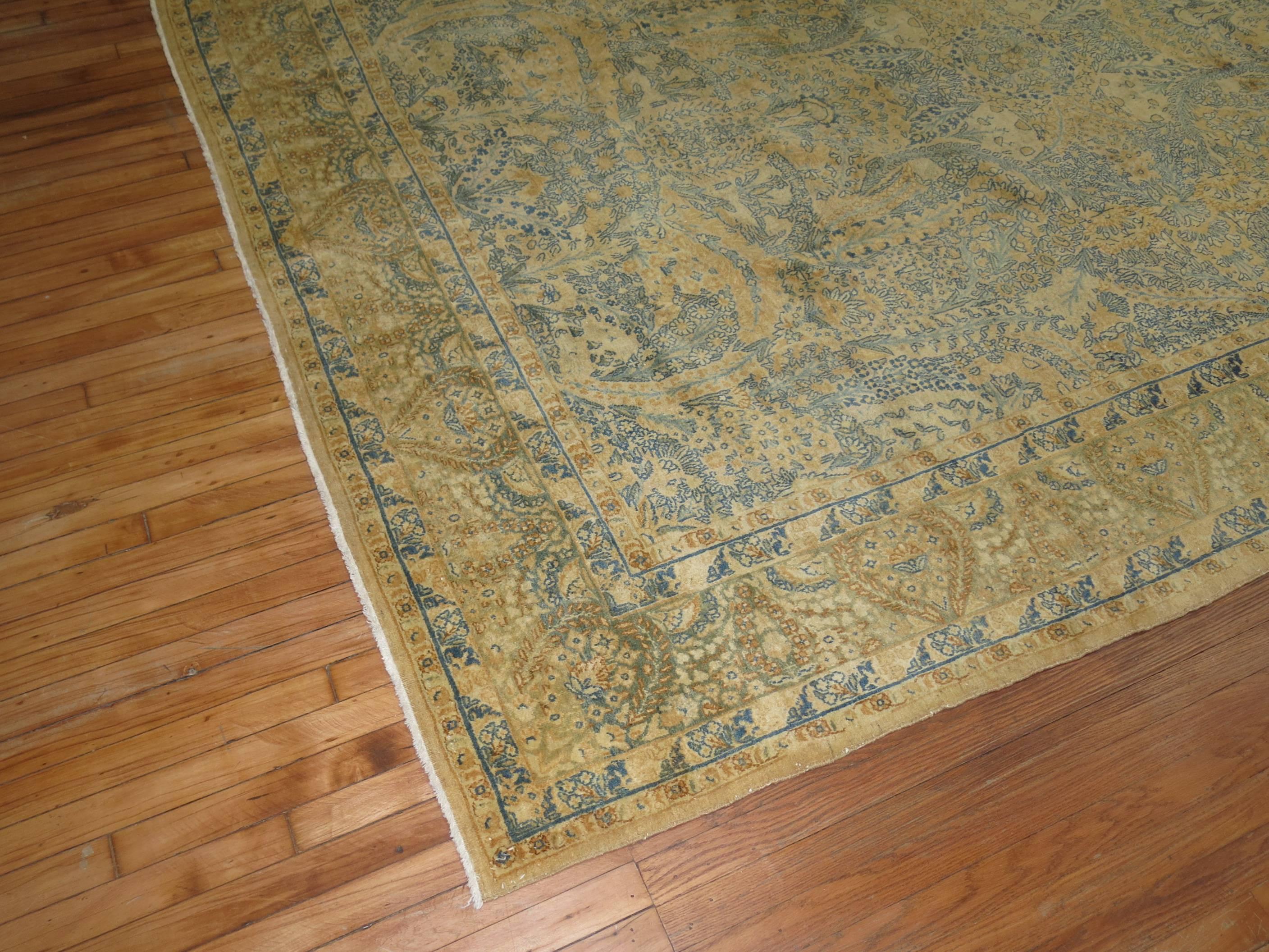 Tabriz Antique Persian Kerman Rug For Sale