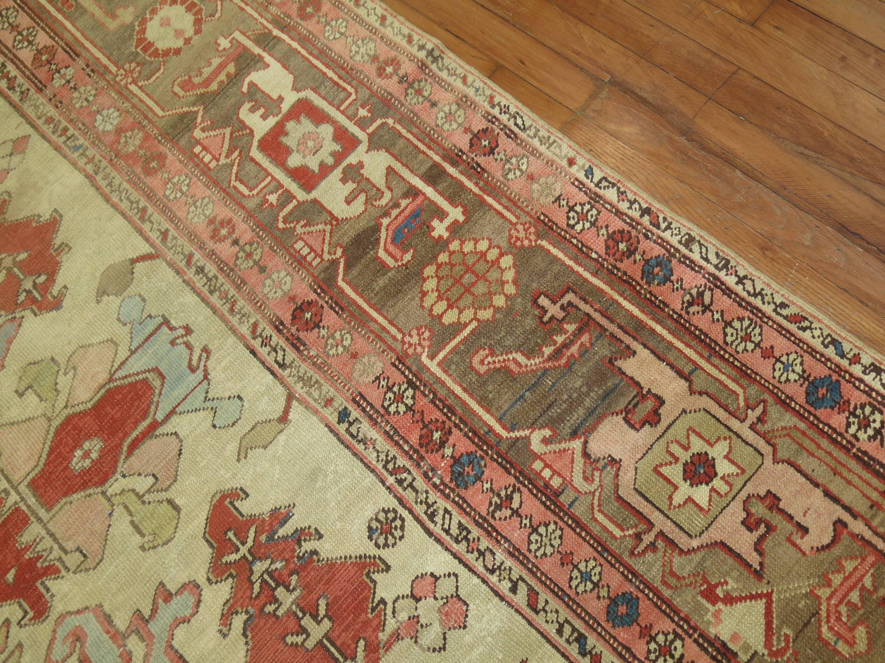 Antique Persian Heriz Serapi Rug For Sale 1