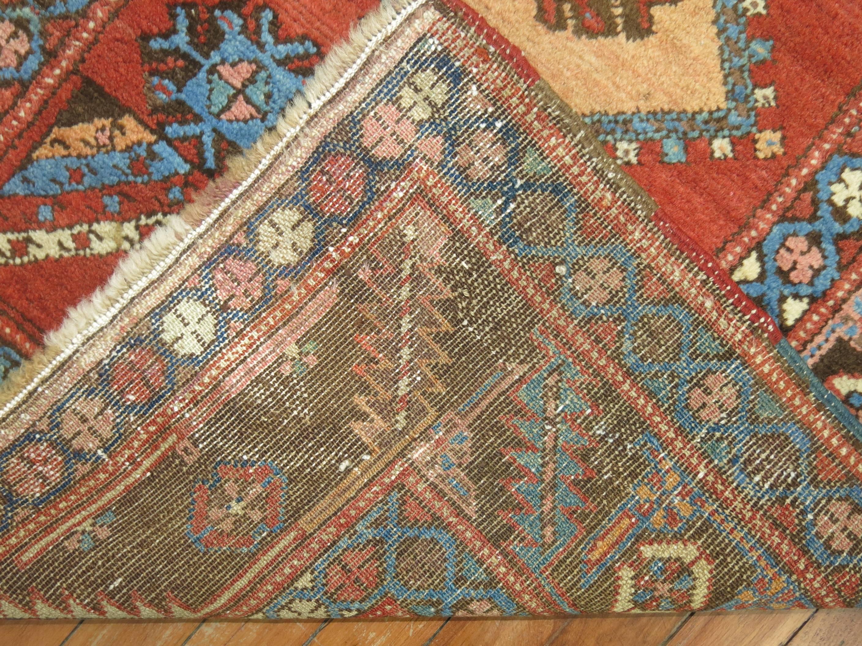 Wool Tribal Persian Bakshaish Style Rug